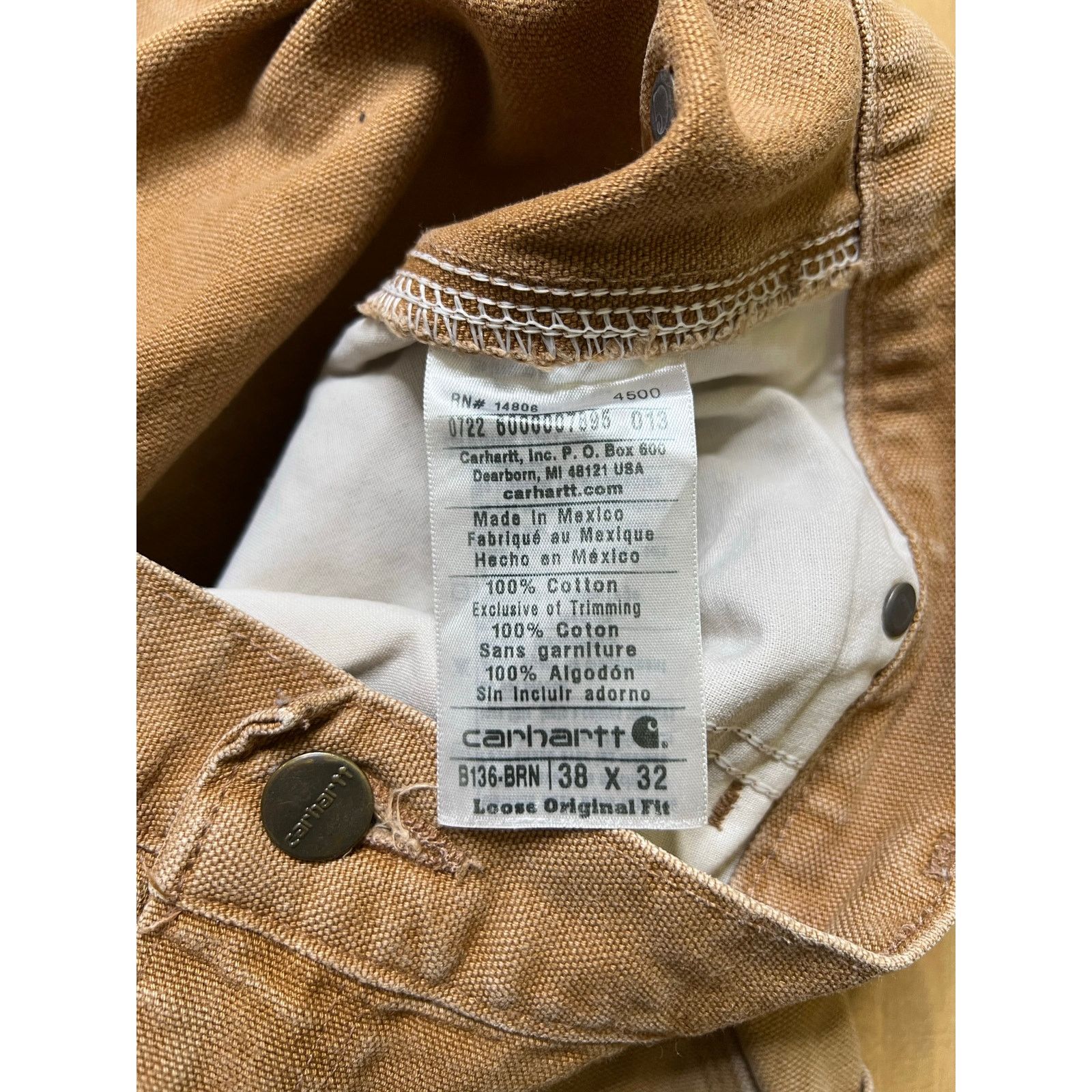 Carhartt Vintage Carhartt Pants Mens 38x32 Brown B136 Double knee Y2K Size US 38 / EU 54 - 5 Thumbnail
