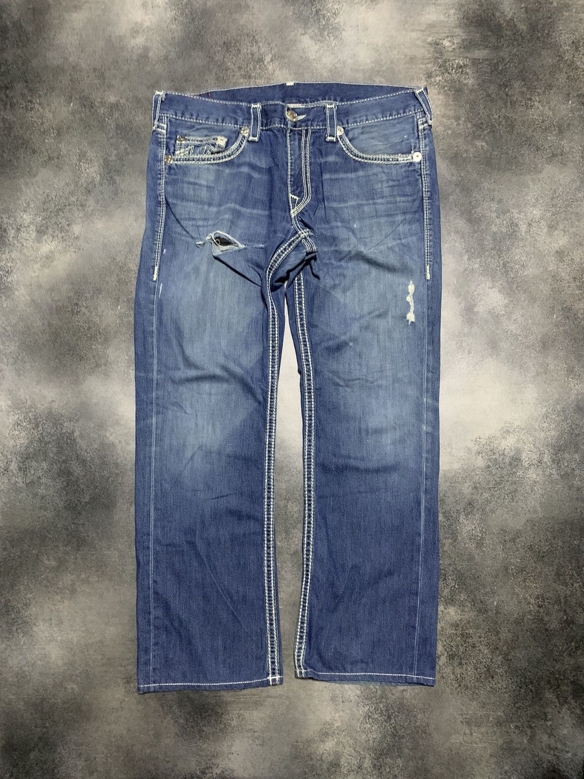True Religion × Vintage VINTAGE Y2K TRUE RELIGION BILLY SUPER T DENIM JEANS USA Size US 38 / EU 54 - 2 Thumbnail