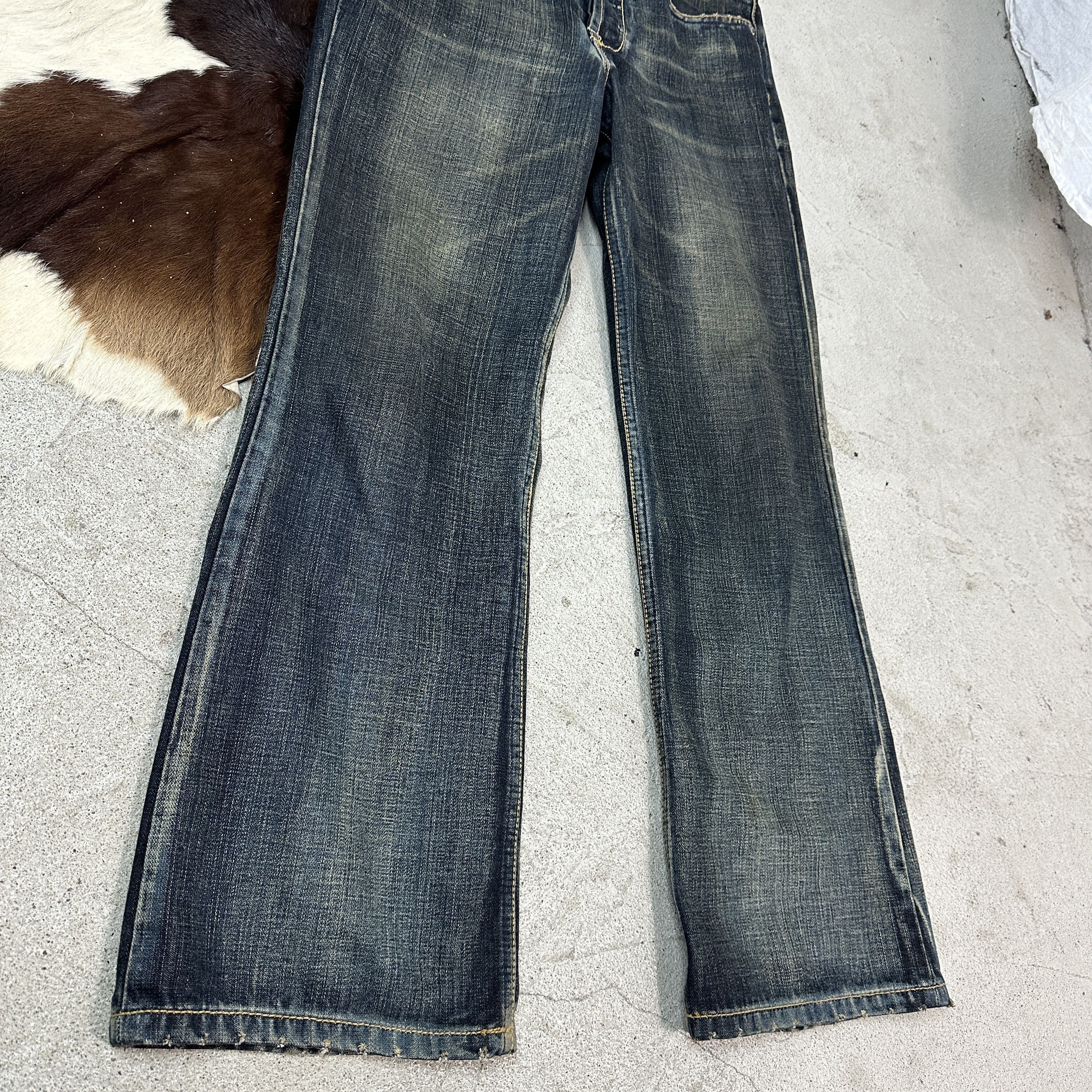 Vintage Vintage Flared Rotten Green Jeans Size 31" - 7 Thumbnail