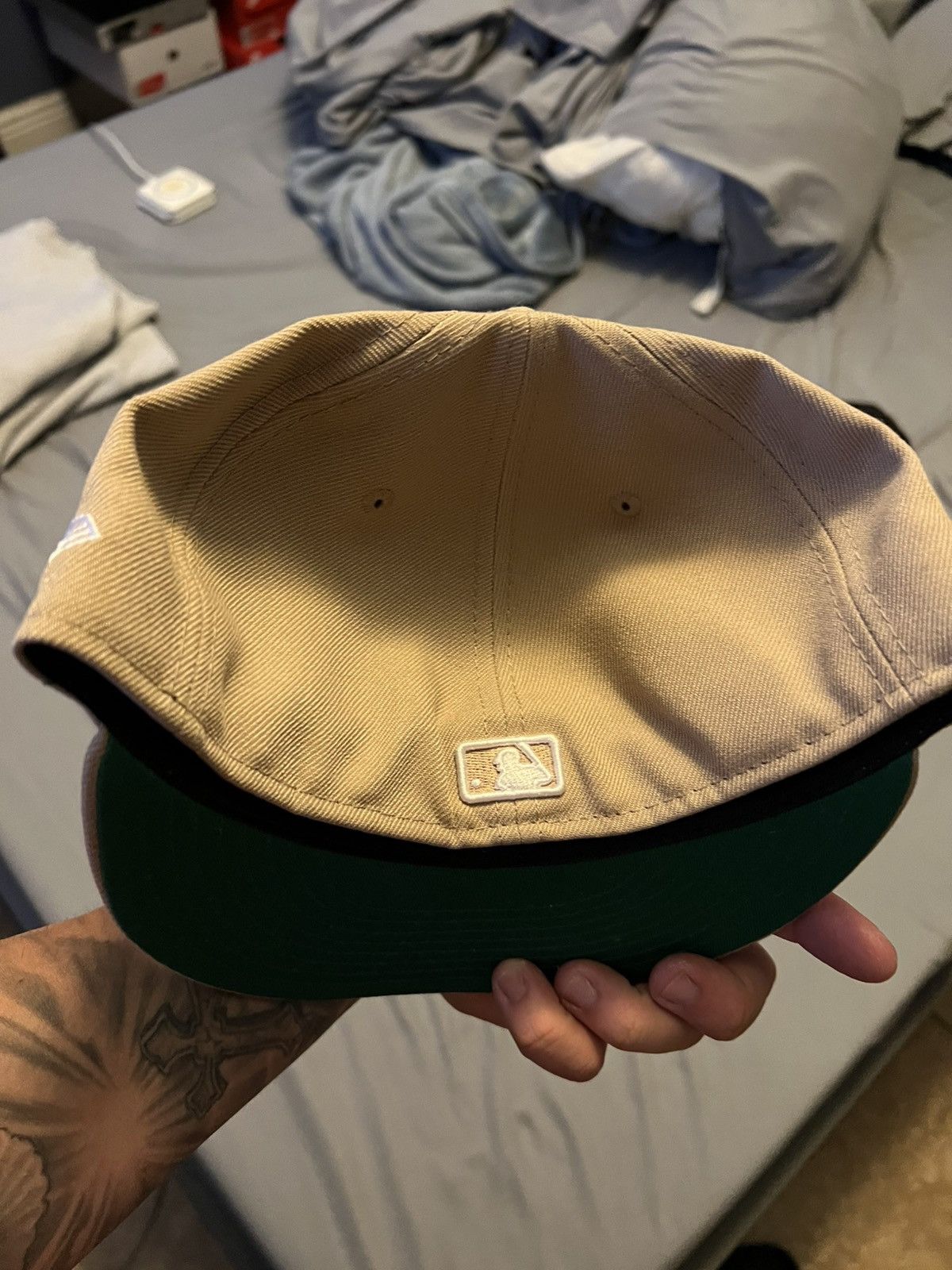 New Era Los Angeles Dodgers Fitted Hat Beige/Natural Brand New Size ONE SIZE - 3 Thumbnail