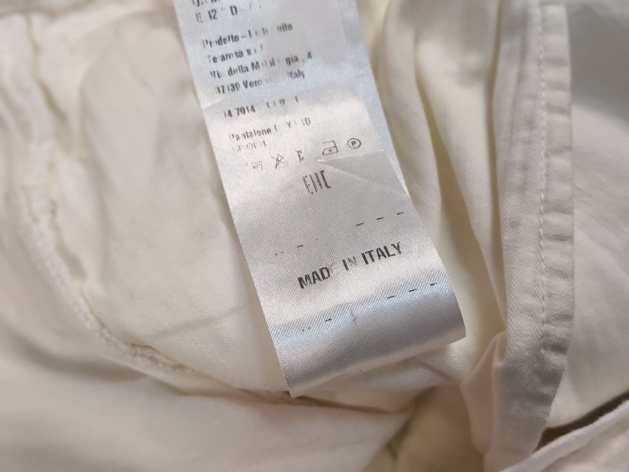 Other Tela Design Regular White Linen blend Solid Trouser Pants Size 30" / US 8 / IT 44 - 15 Thumbnail