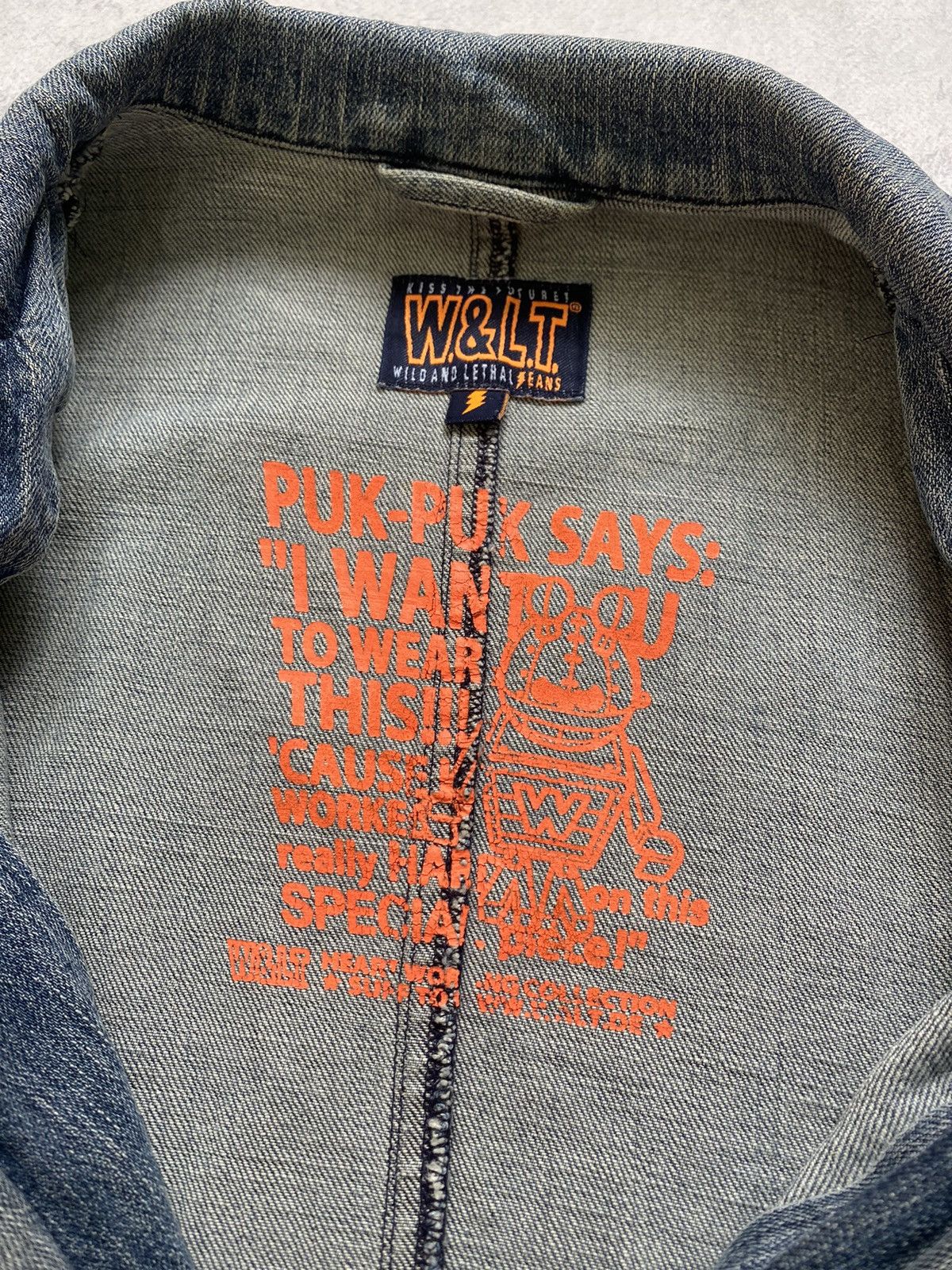 W&LT Vintage 90s W&L.T Walter Van Beirendonck Blue Denim Jacket Size S / US 4 / IT 40 - 11 Thumbnail