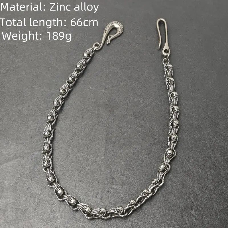 Jewelry Snake Head Retro Pants Waist Chain Size ONE SIZE - 6 Thumbnail