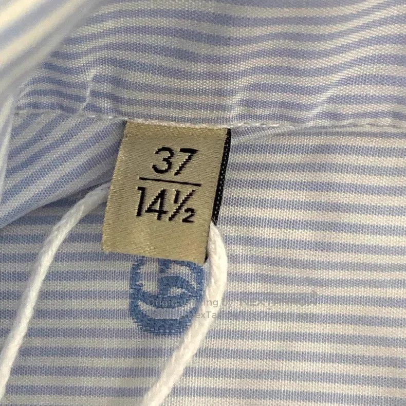 Gucci Gucci Size 37 Light blue striped double G embroidered cott Size US XXS / EU 40 - 6 Thumbnail