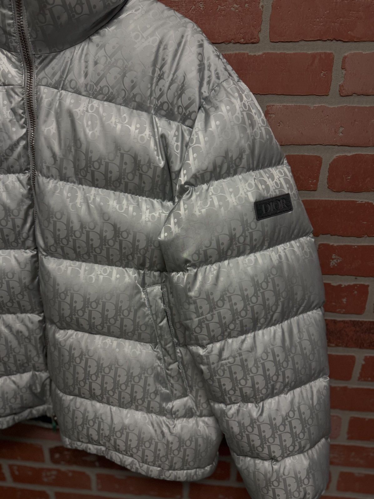 Dior Dior Puffer Jacket Silver $3100 Retail Size 58(XXL) 🧼 Size US XXL / EU 58 / 5 - 5 Thumbnail