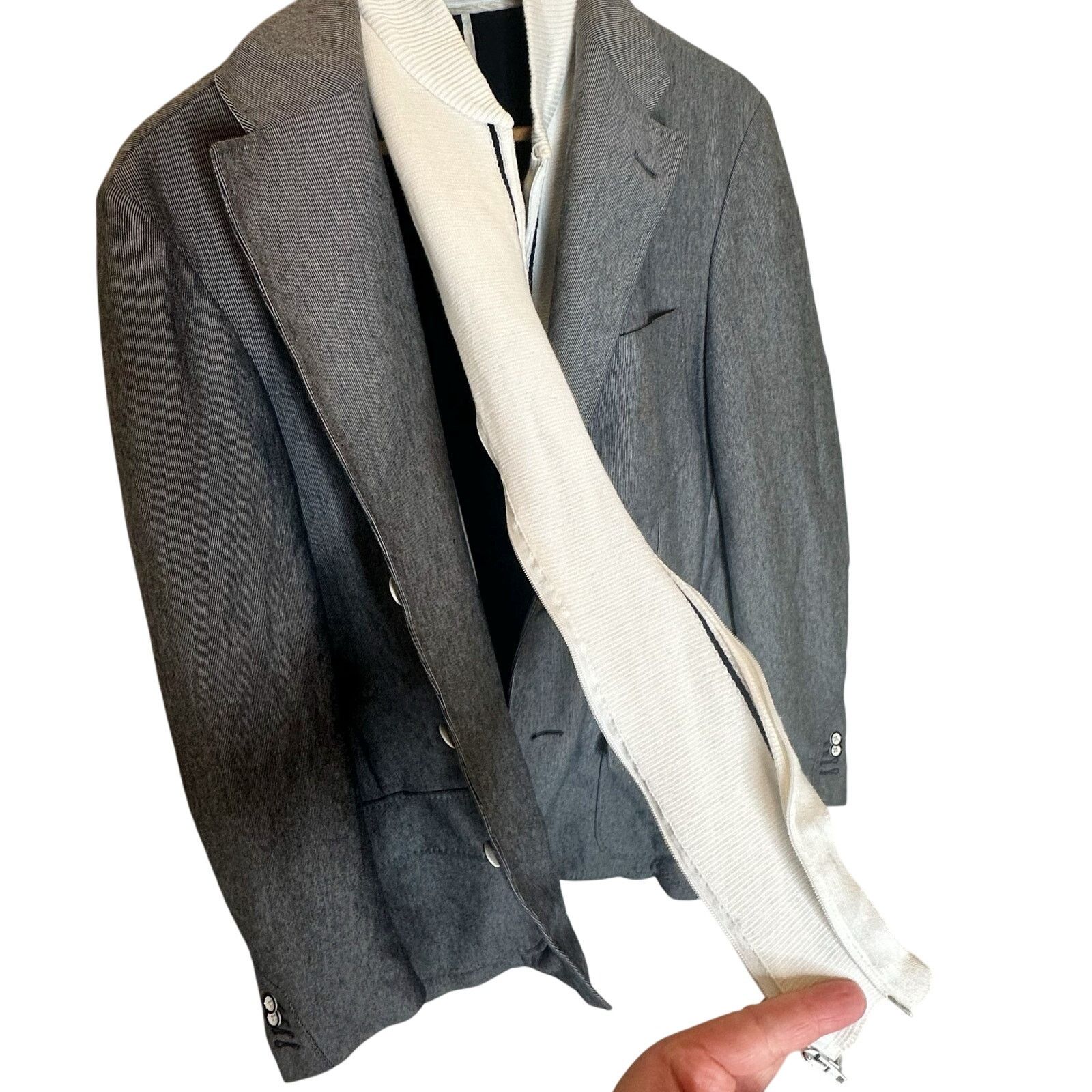 Corneliani Corneliani ID Blazer Jacket Removable Bib US 42R EU 52 Italy Size 42R - 10 Thumbnail