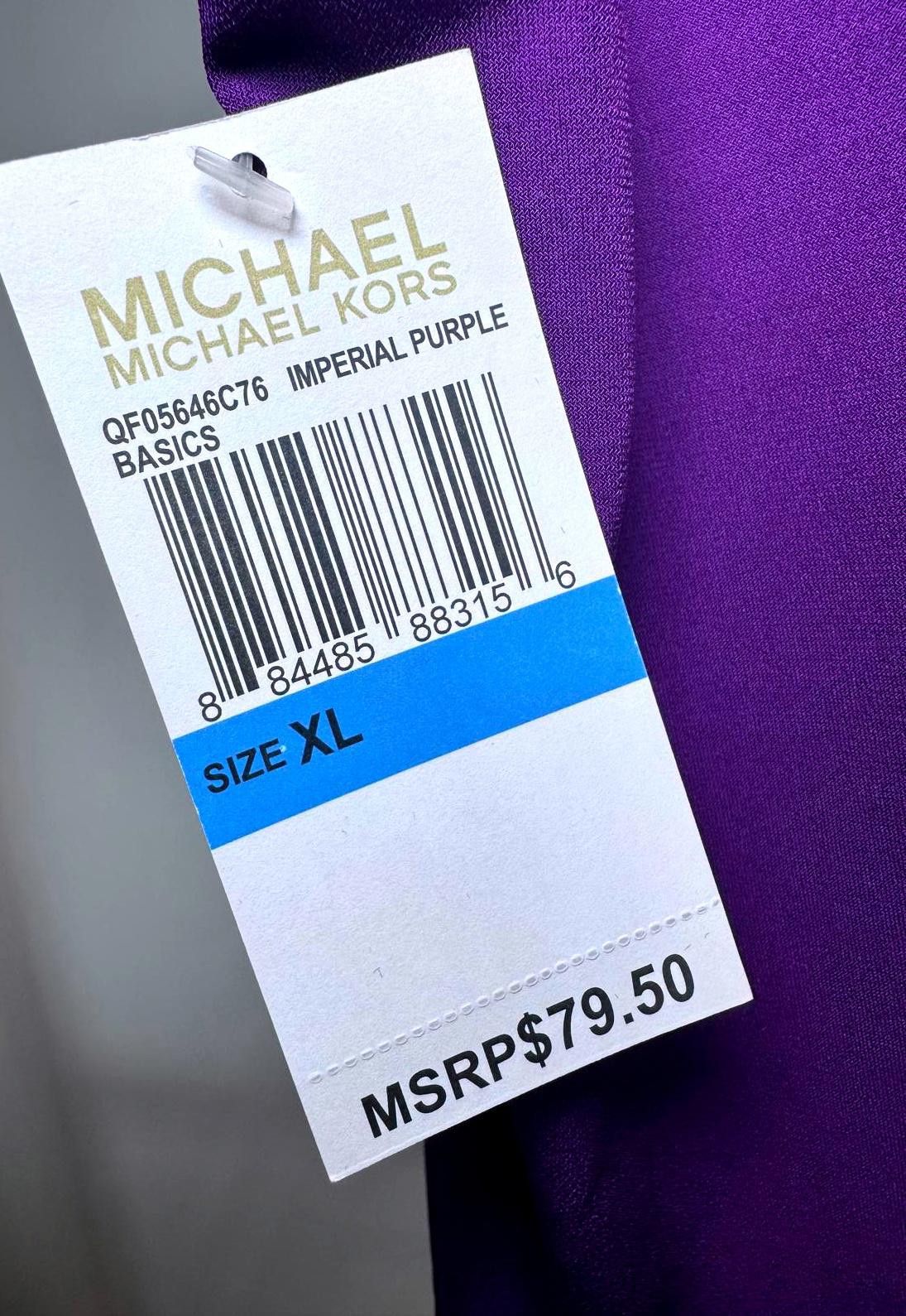 Michael Kors Michael Kors Stylish Draped Top - XL, Imperial Purple Size XL / US 12-14 / IT 48-50 - 4 Thumbnail