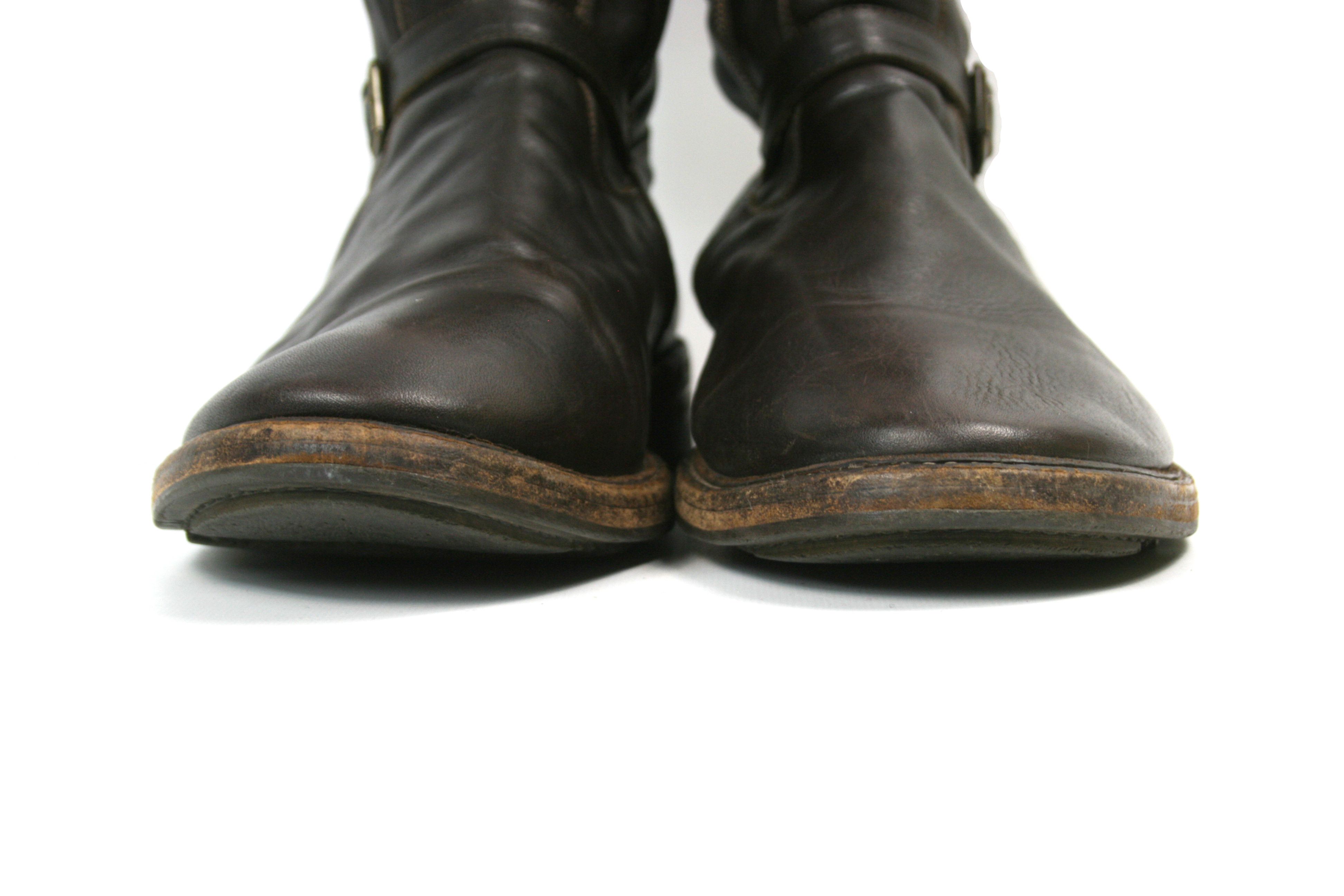 Shoto Avant Garde Engineered Biker Leather Mid Boots Size US 12 / EU 45 - 4 Thumbnail