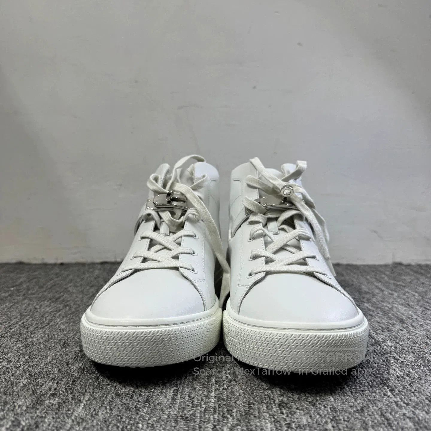 Hermes White High-Top Sneakers. Size US 10 / EU 43 - 2 Thumbnail