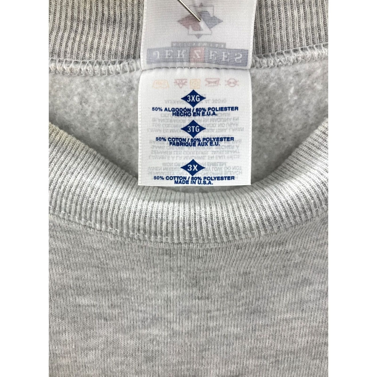 Jerzees VINTAGE Belton Warriors Sweater Jerzees Mens 3x USA Made Cotton Blend Fleece Crew Neck White 90s Warrior Mens Size US XXL / EU 58 / 5 - 5 Thumbnail