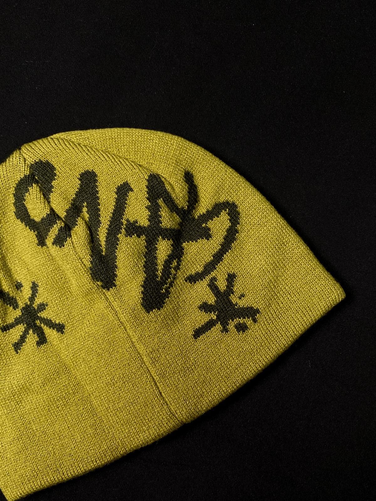 Japanese Brand Deadstock Candice Spark Knitted No Cuff Knit Yellow Beanie Size ONE SIZE - 5 Thumbnail