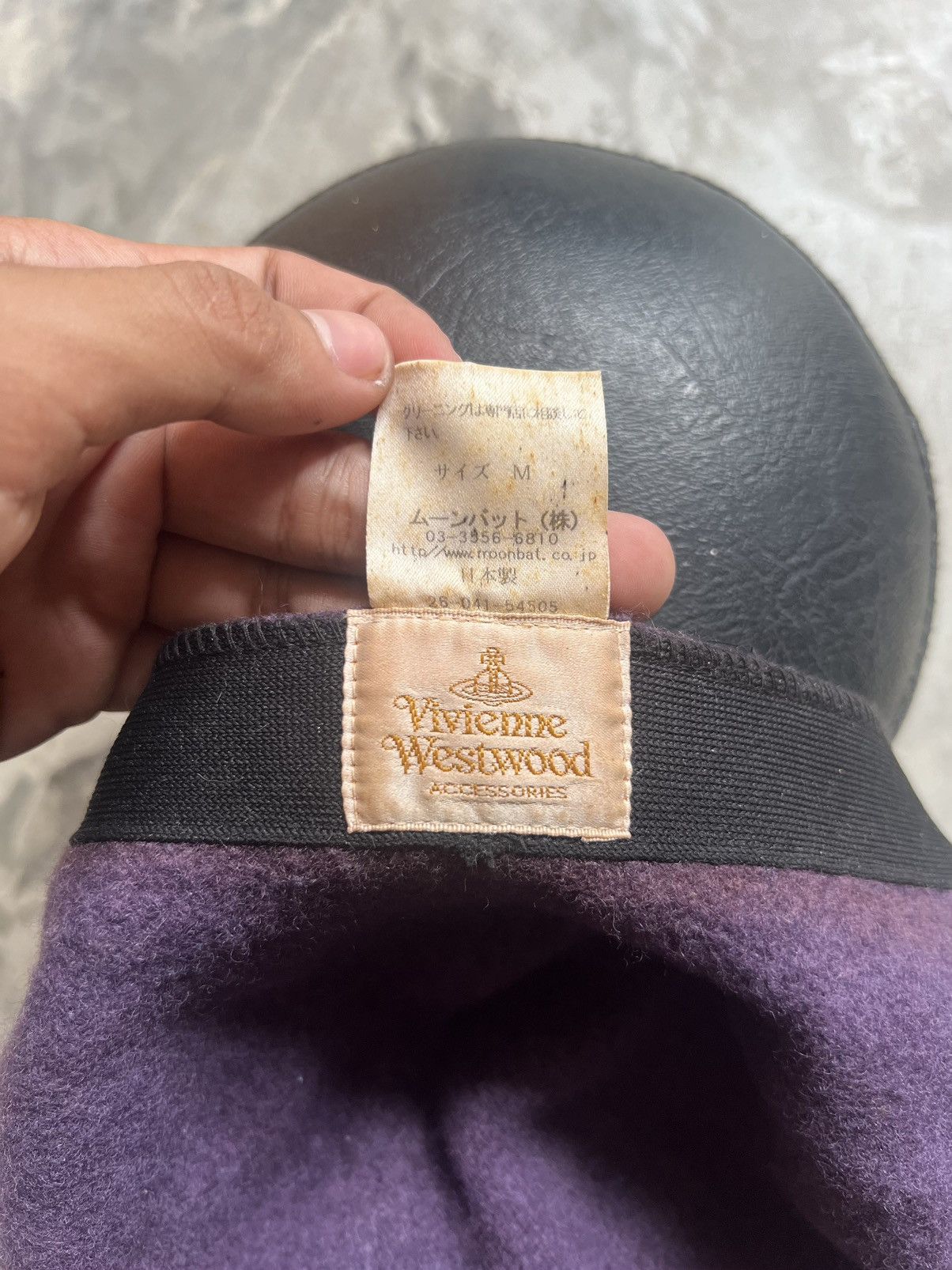 Vintage × Vivienne Westwood Vintage Vivienne Westwood Orb Logo Beret Hat Size ONE SIZE - 3 Thumbnail