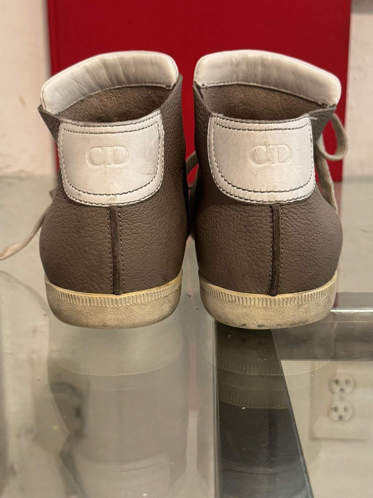 Christian Dior Monsieur CHRISTIAN DIOR HOMME Beige Leather Lace-Up Sneakers Size US 9.5 / EU 42-43 - 2 Thumbnail