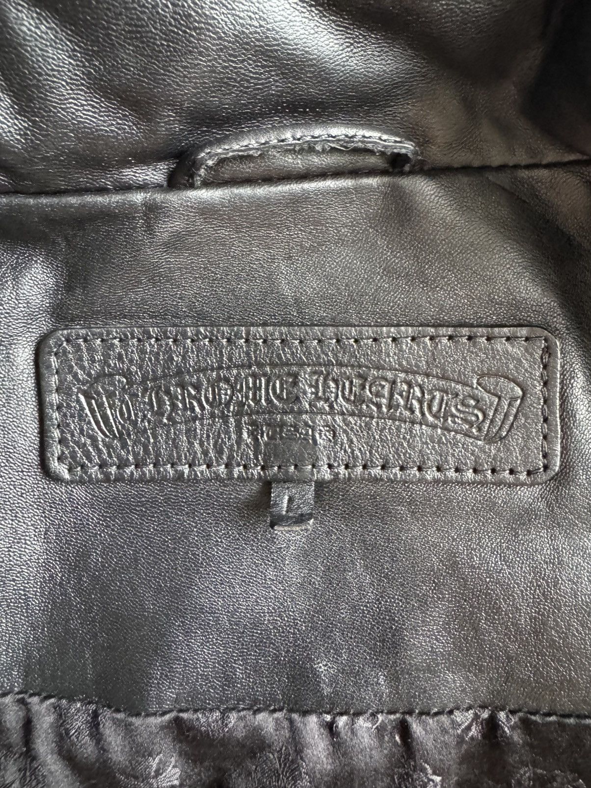 Chrome Hearts CHROME HEARTS Black Leather Down Jacket Size US L / EU 52-54 / 3 - 5 Thumbnail