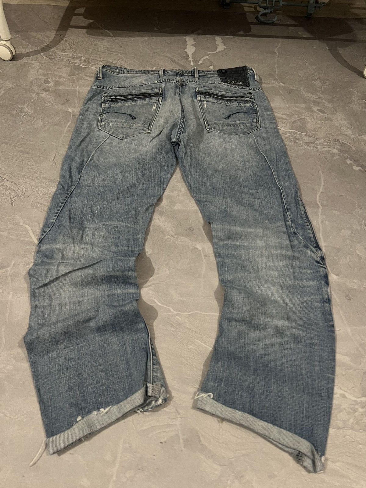 Vintage Faded Streetwear Vintage G-Star / Heavy Style Grunge 90s Size US 32 / EU 48 - 1 Thumbnail