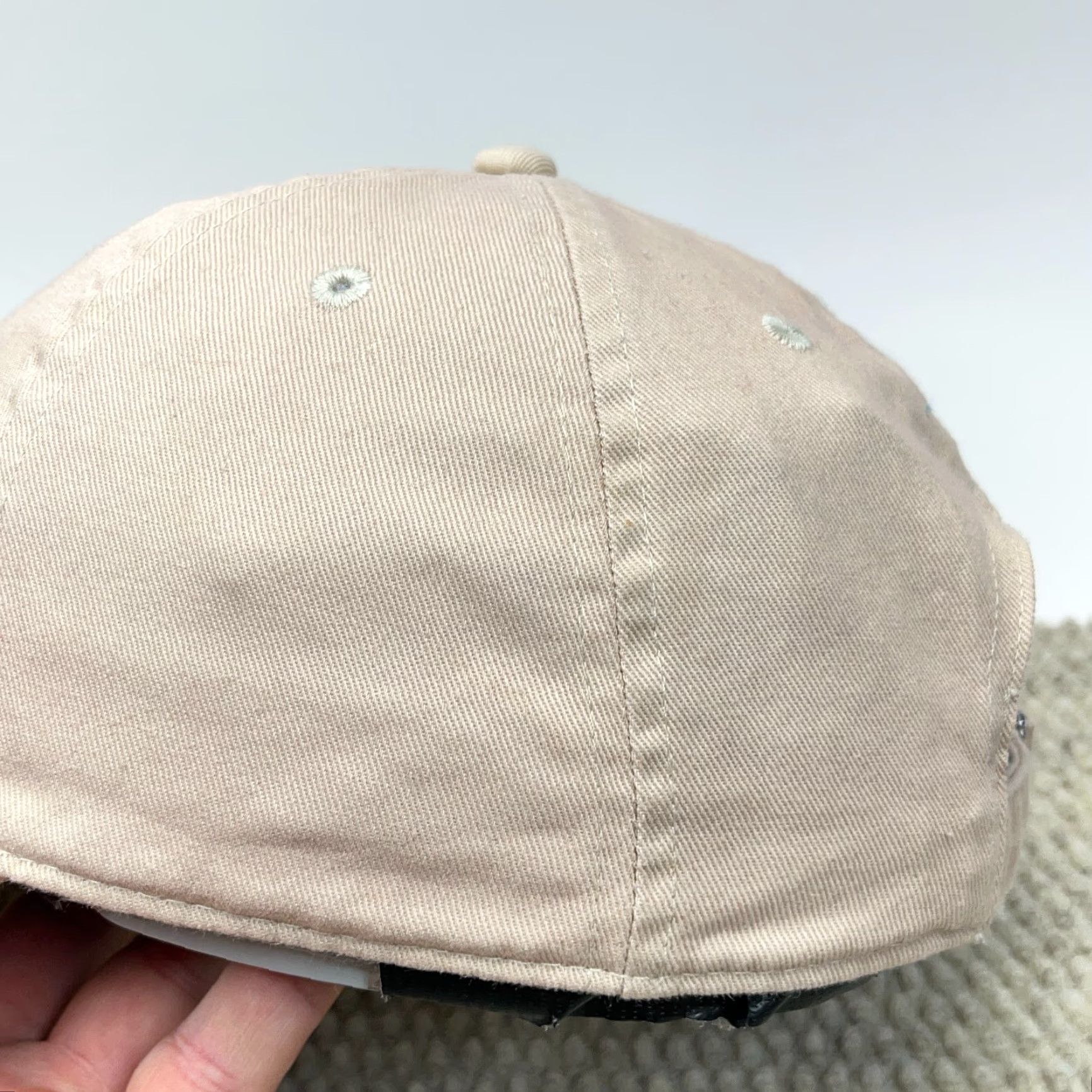 Nike NIKE Adjustable Snapback Hat Beige Swoosh Twill Classic Outdoor Mens Size ONE SIZE - 6 Thumbnail