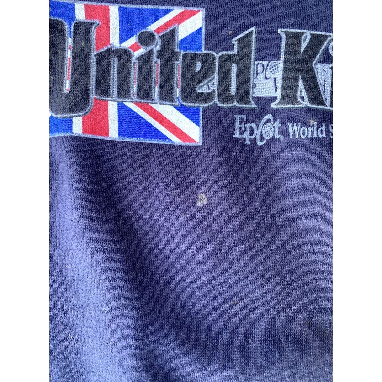 Disney VINTAGE Disney Mickey Mouse United Kingdom Epcot Hoodie Sweatshirt XL Blue Size US XL / EU 56 / 4 - 4 Thumbnail