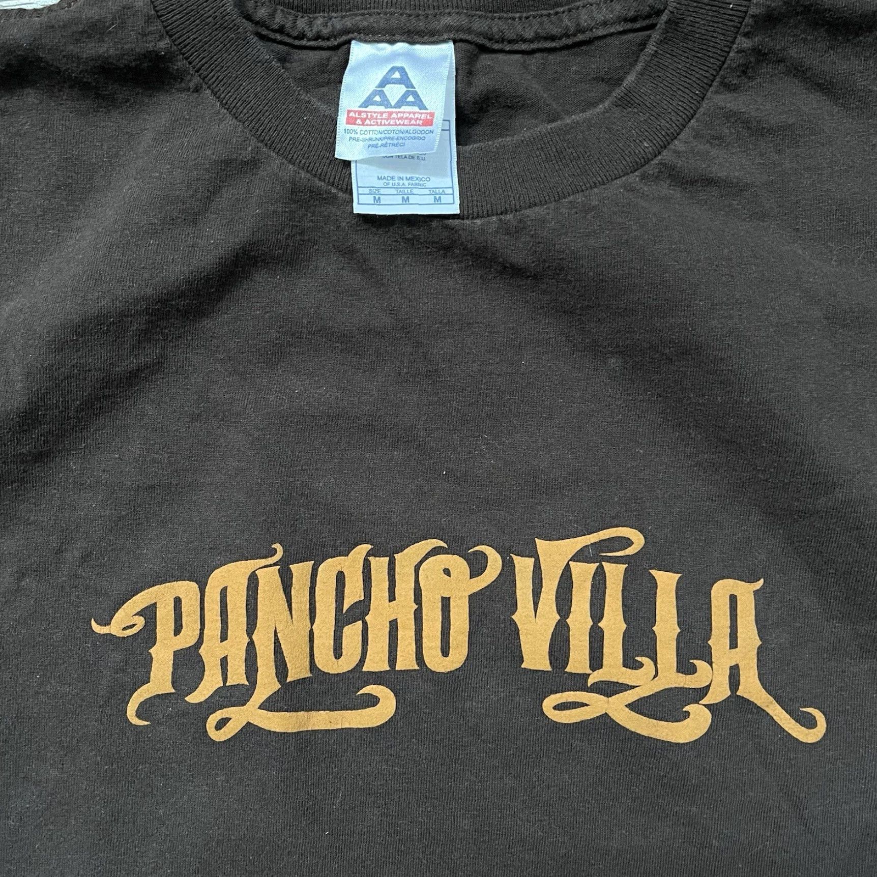 AAA VINTAGE Pancho Villa Revolucion T-Shirt Mens M Brown Lowrider Mexico Chicano Funny 90s Shirt Mens Size US M / EU 48-50 / 2 - 6 Thumbnail