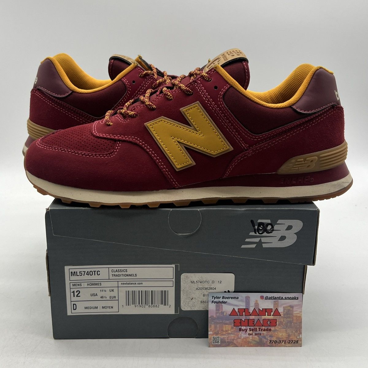 New Balance 574 outdoor pack burgundy Size US 12 / EU 45 - 1 Thumbnail