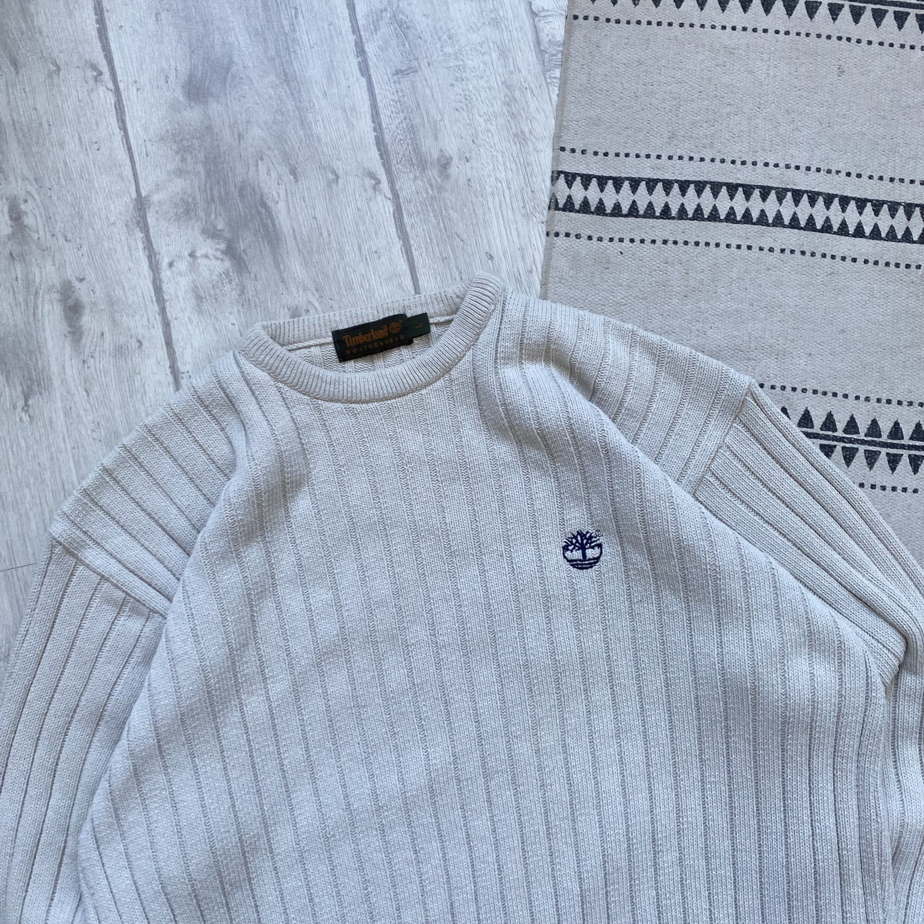 Timberland Vintage 90s Timberland Heavy Ribbed Knit Sweater Boxy Size US M / EU 48-50 / 2 - 2 Thumbnail