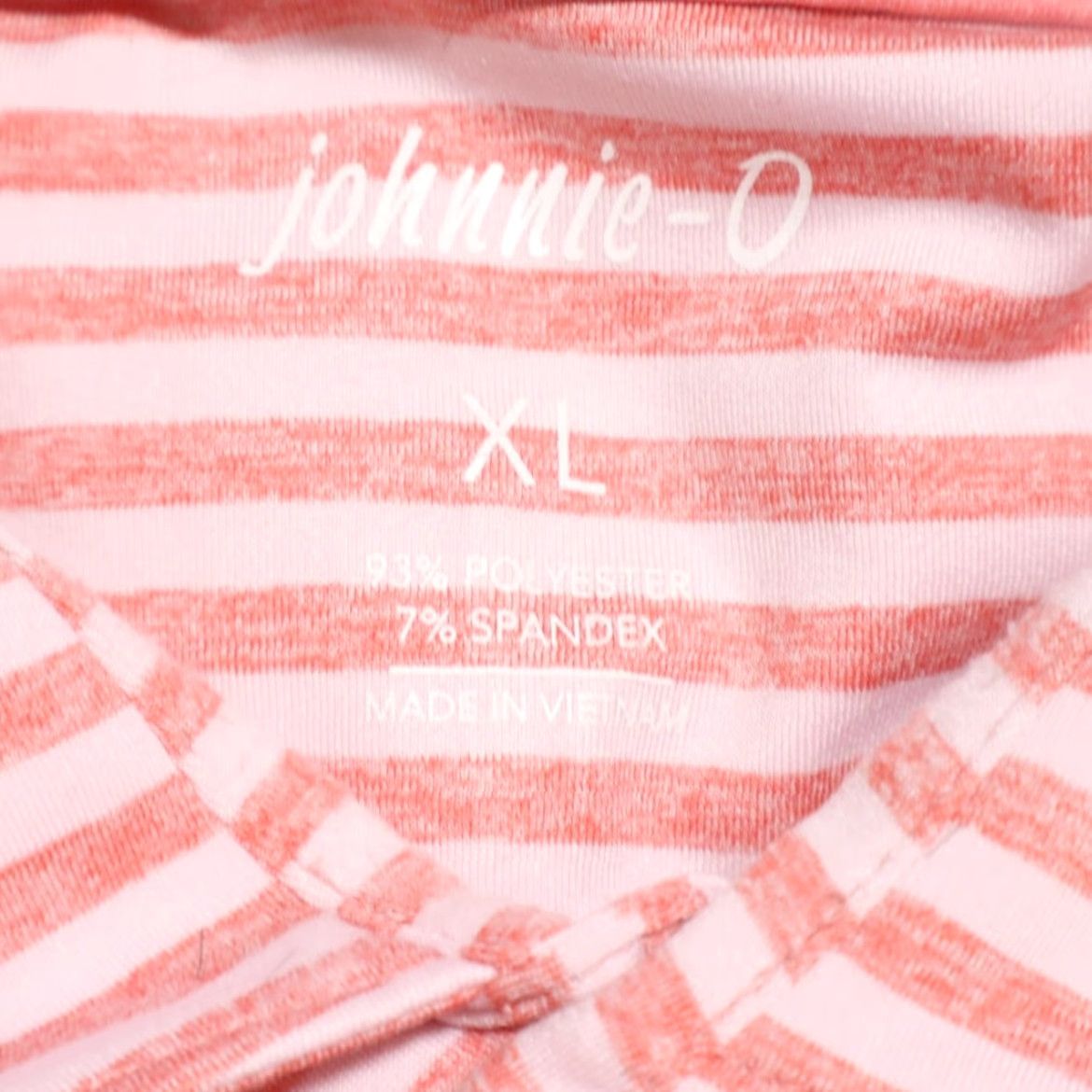 johnnie-O Johnnie-O Performance Stretch Striped Polo Shirt Strawberry Men's XL Shirt Size US XL / EU 56 / 4 - 5 Thumbnail