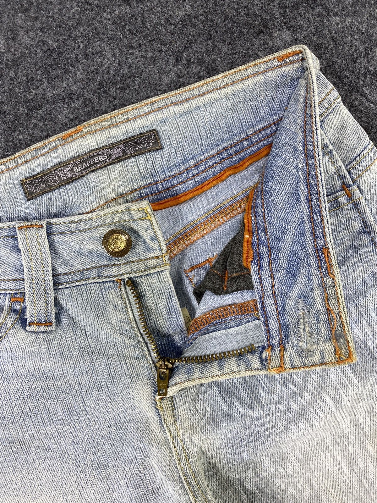 Japanese Brand × Jean Brappers Flare Blue Wash Jeans - J1049 Size 26" / US 2 / IT 38 - 7 Thumbnail