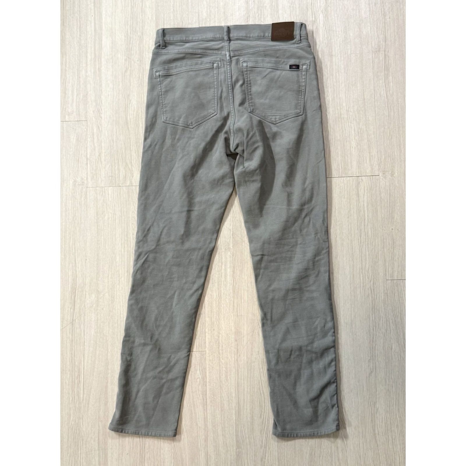 Faherty Faherty Men's 5-Pocket Pants Chino Stretch Solid Faded Olive Slate 32x31 Regular Men’s Pants Size US 32 / EU 48 - 2 Thumbnail