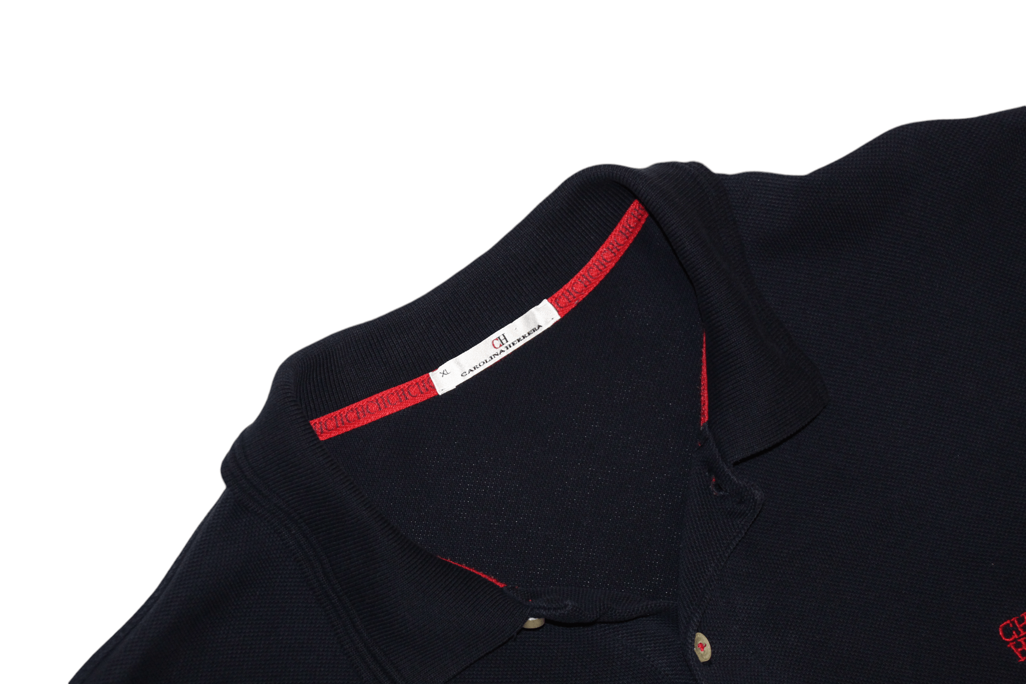 Carolina Herrera Carolina Herrera Box Logo Embroidery L/S Polo Shirt Size US XXL / EU 58 / 5 - 6 Thumbnail