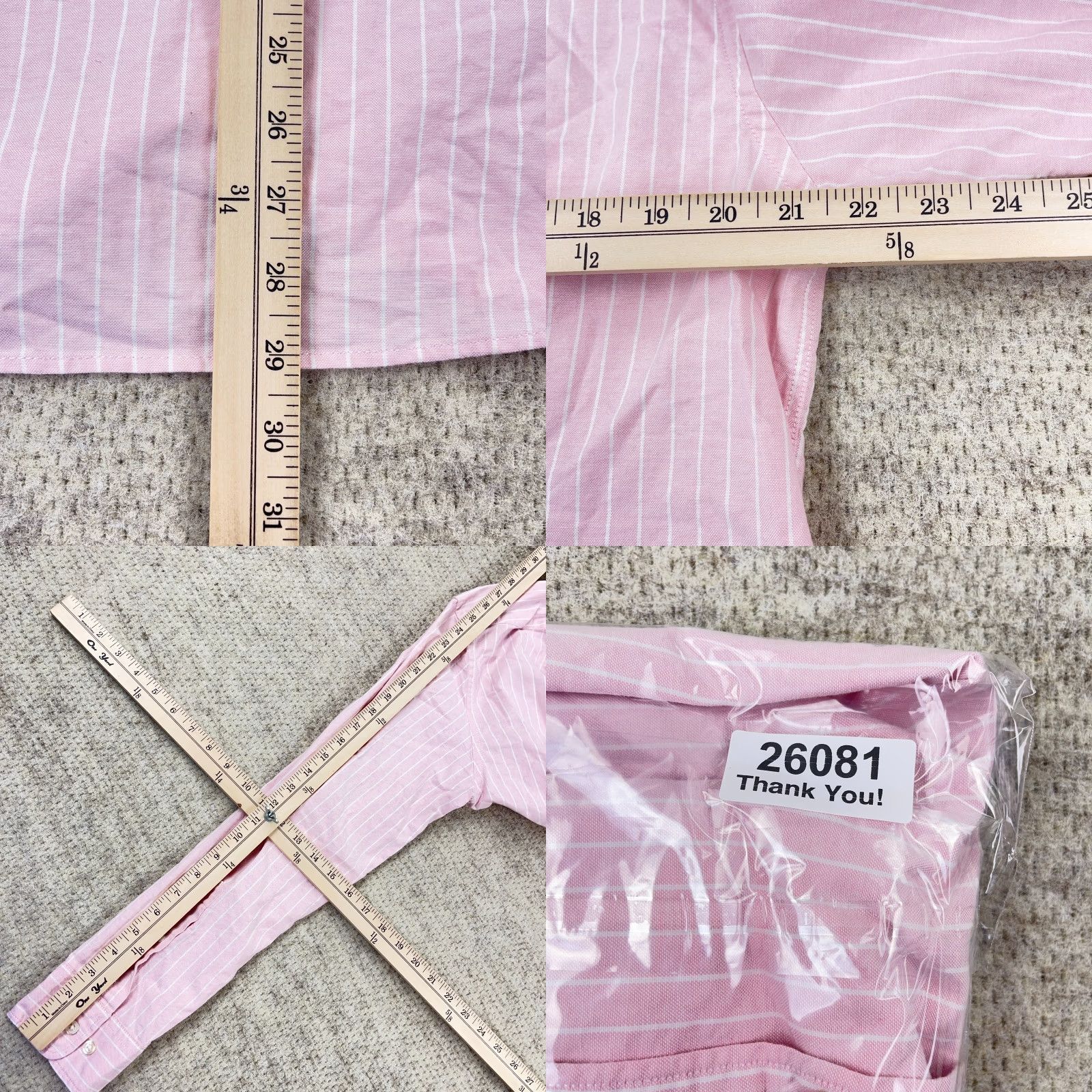 Charles Tyrwhitt Charles Tyrwhitt Shirt Men Large Pink Button Up Extra Slim Fit Oxford Cloth Size US L / EU 52-54 / 3 - 8 Thumbnail