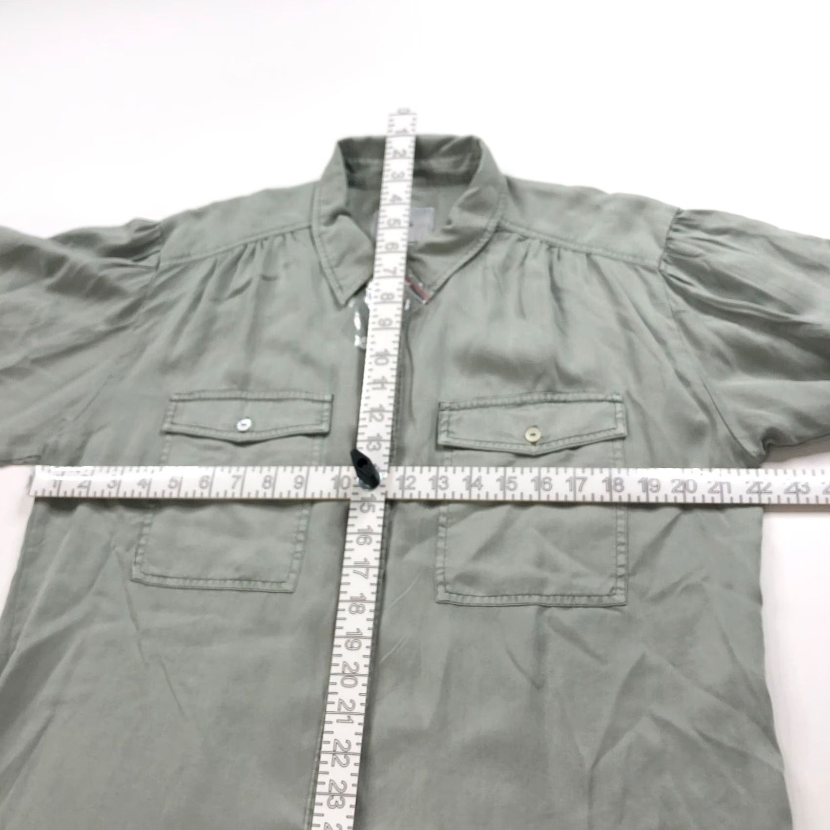 Rails Rails Soren Sage Denim Shirt Large NEW 100% Tencel Button Long Sleeve Green Women's Casual Shirt Size L / US 10 / IT 46 - 5 Thumbnail