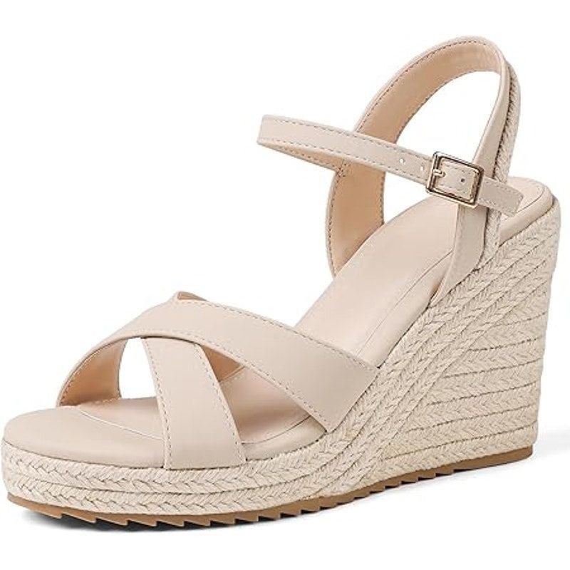 Other New Mikarka Women's Size 8.5 Tan Wedge Espadrille Sandals Size US 8.5 / IT 38.5 - 1 Thumbnail