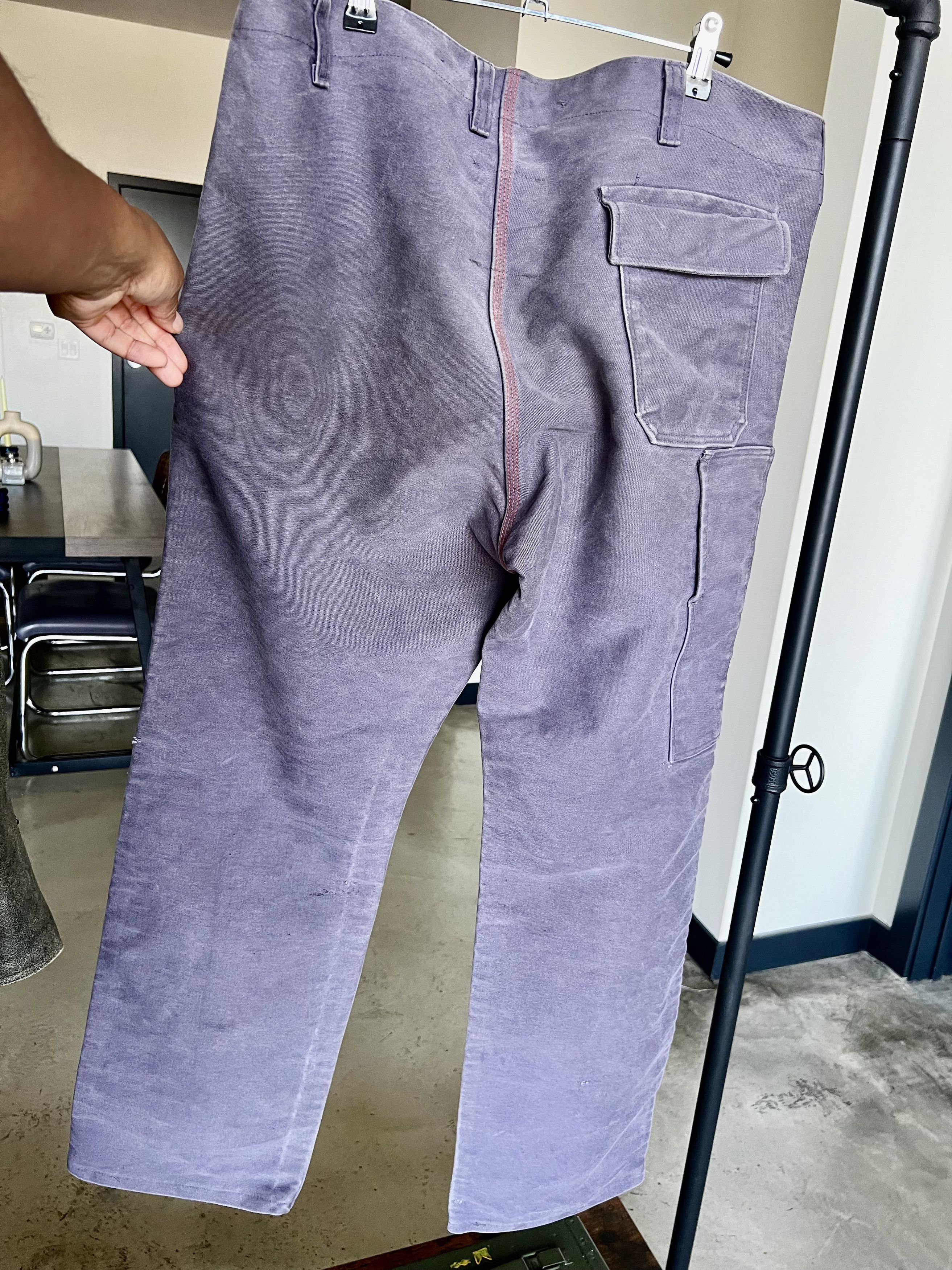 Vintage Vintage German Fireman Cargo Pants lavender Size 38 x 30 Size US 38 / EU 54 - 2 Thumbnail