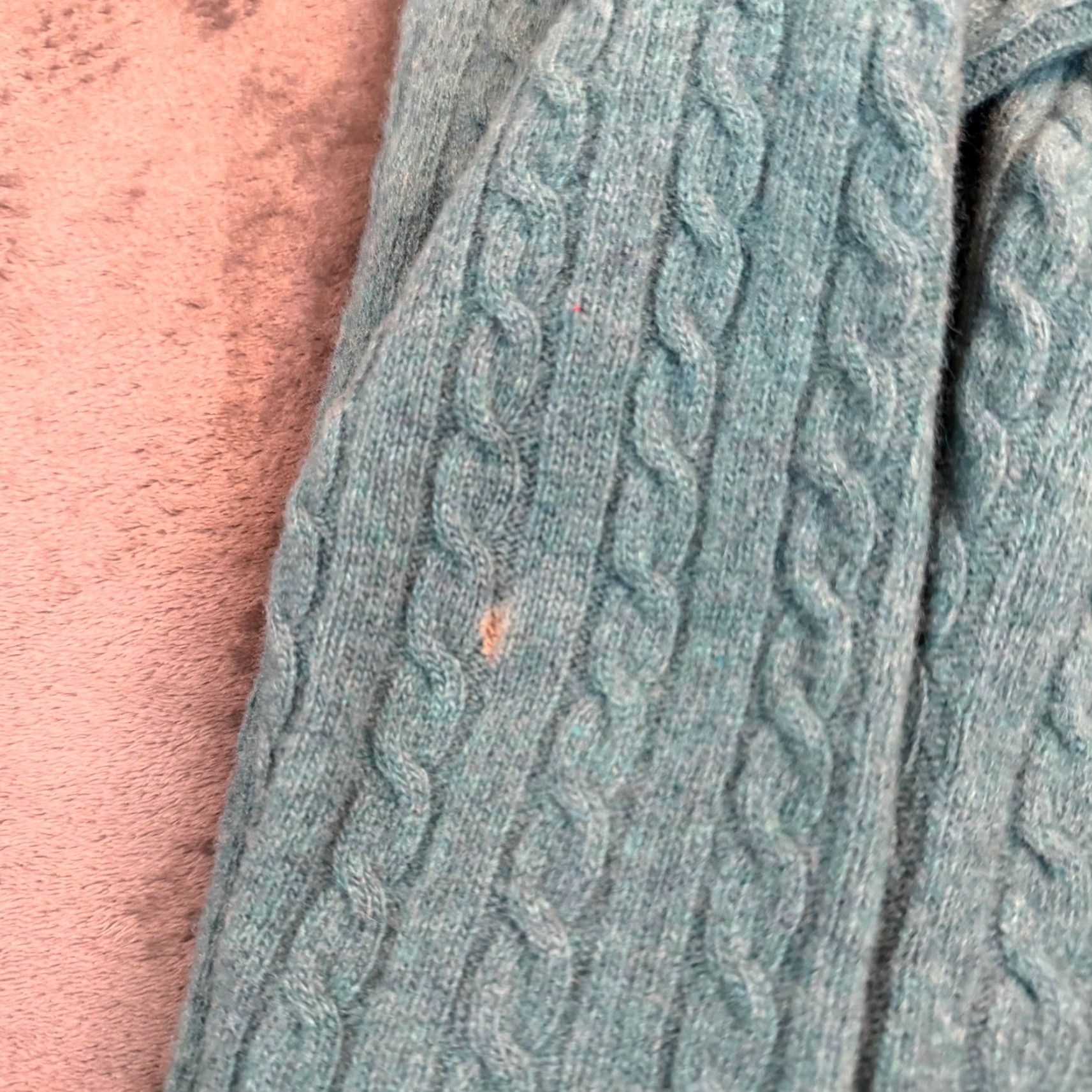 Ralph Lauren Lauren Ralph Lauren Teal Blue Merino Wool Angora Cable Knit Sweater Womens M Size M / US 6-8 / IT 42-44 - 4 Thumbnail