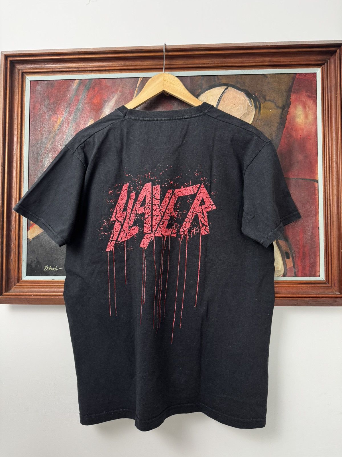Band Tees Slayer Hell Awaits Vintage Y2k Band Tee Rare Print Demon Size US M / EU 48-50 / 2 - 2 Thumbnail