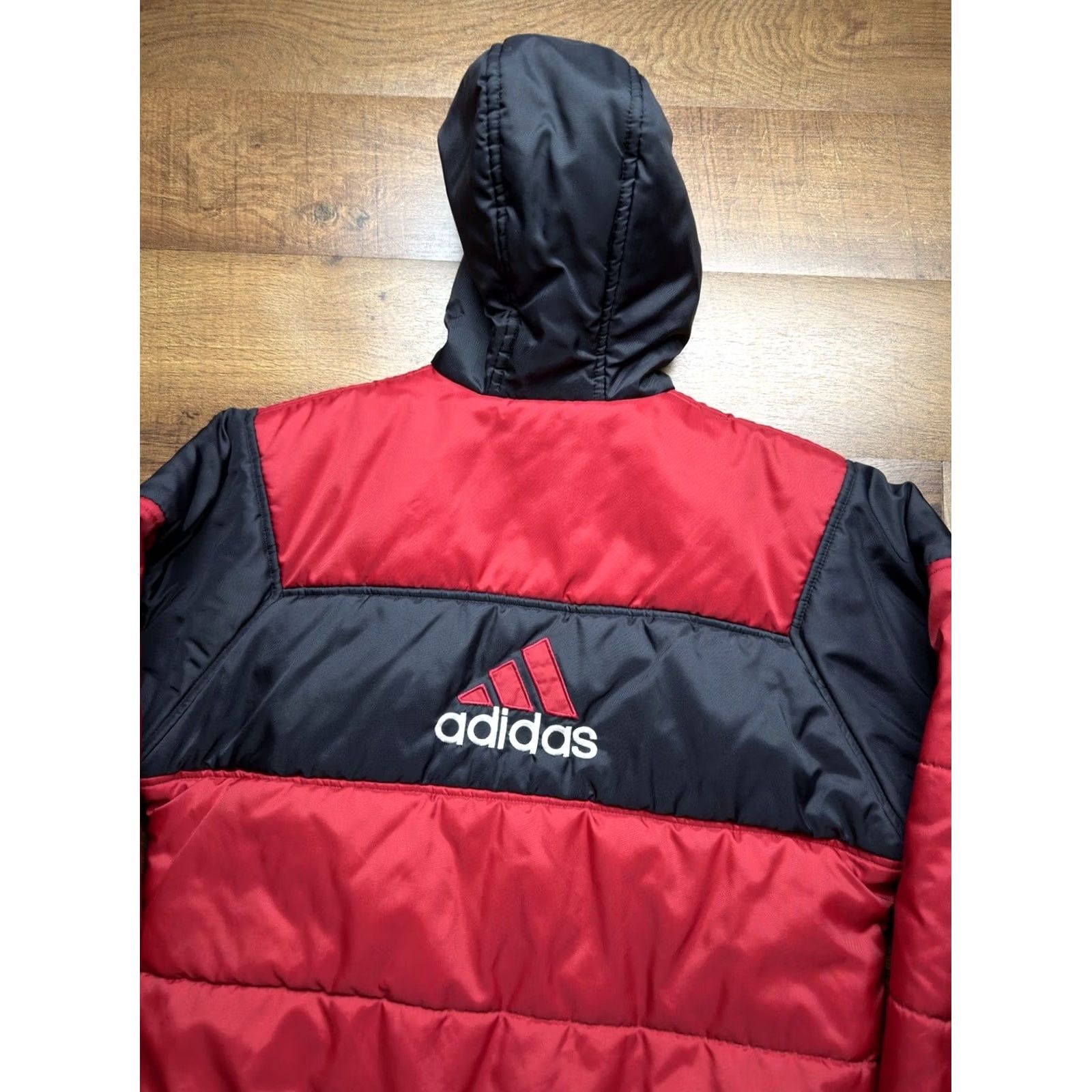Adidas Vintage Adidas Jacket Mens Large Red / Black Track Puffer Full Zip 90s Size US L / EU 52-54 / 3 - 4 Thumbnail
