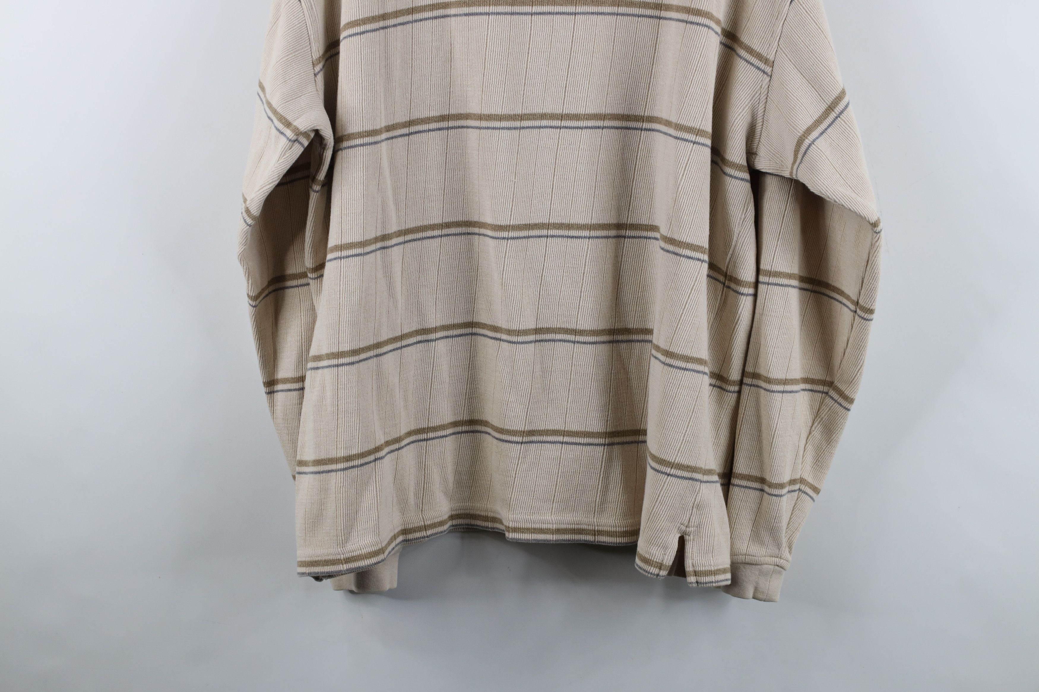 Vintage Vintage 90s Streetwear Ribbed Knit Long Sleeve Rugby Polo Size US XL / EU 56 / 4 - 13 Thumbnail