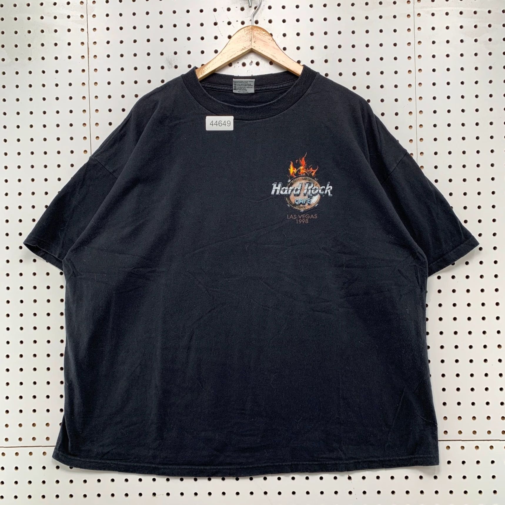Hard Rock Cafe VINTAGE Hard Rock Cafe Shirt Mens 2XL 90s Black Las Vegas 1998 Guitar Flame Size US XXL / EU 58 / 5 - 2 Thumbnail