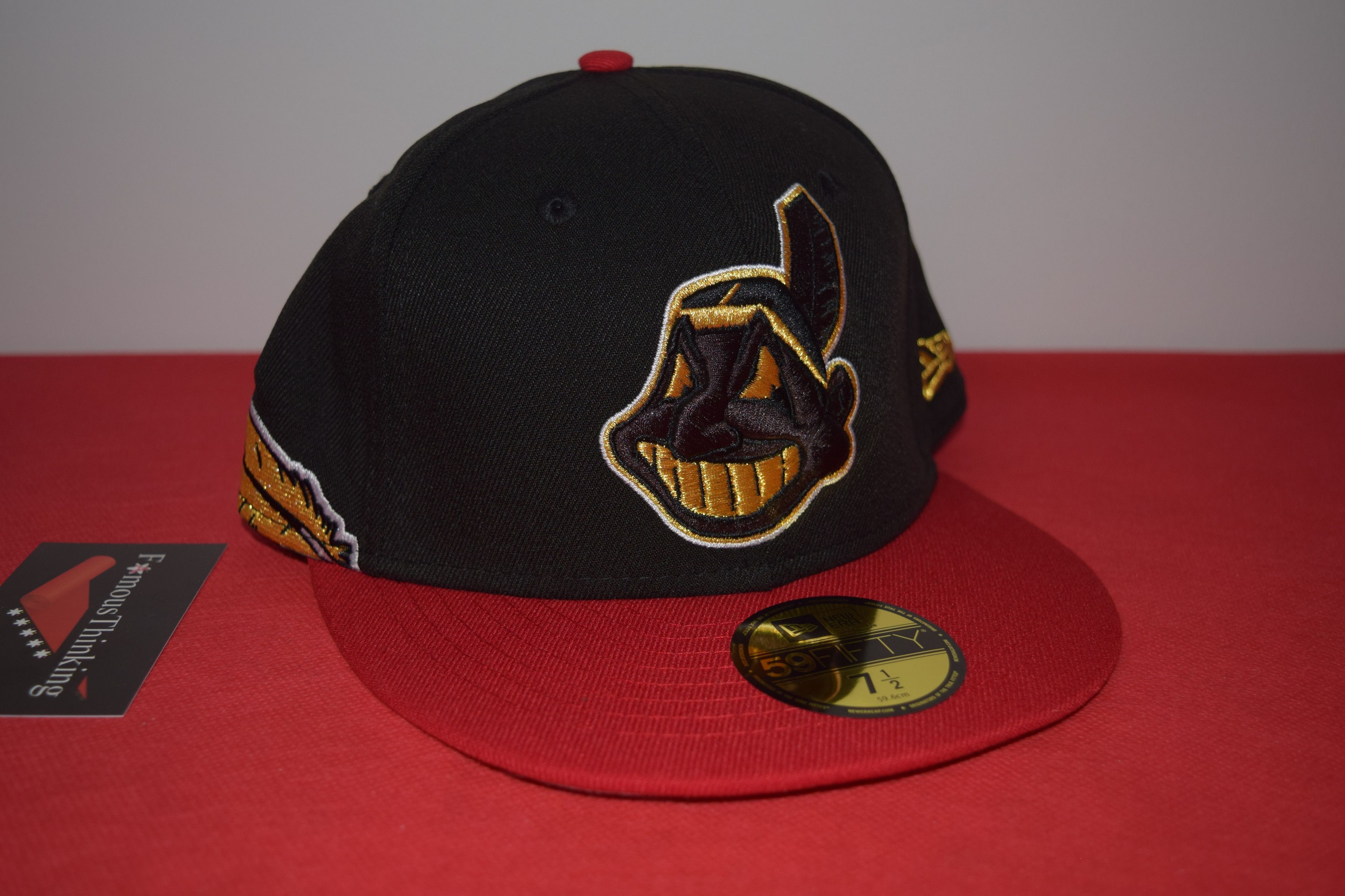 New Era New Era Cleveland Indians Chief Wahoo Feather Hat Size ONE SIZE - 7 Thumbnail