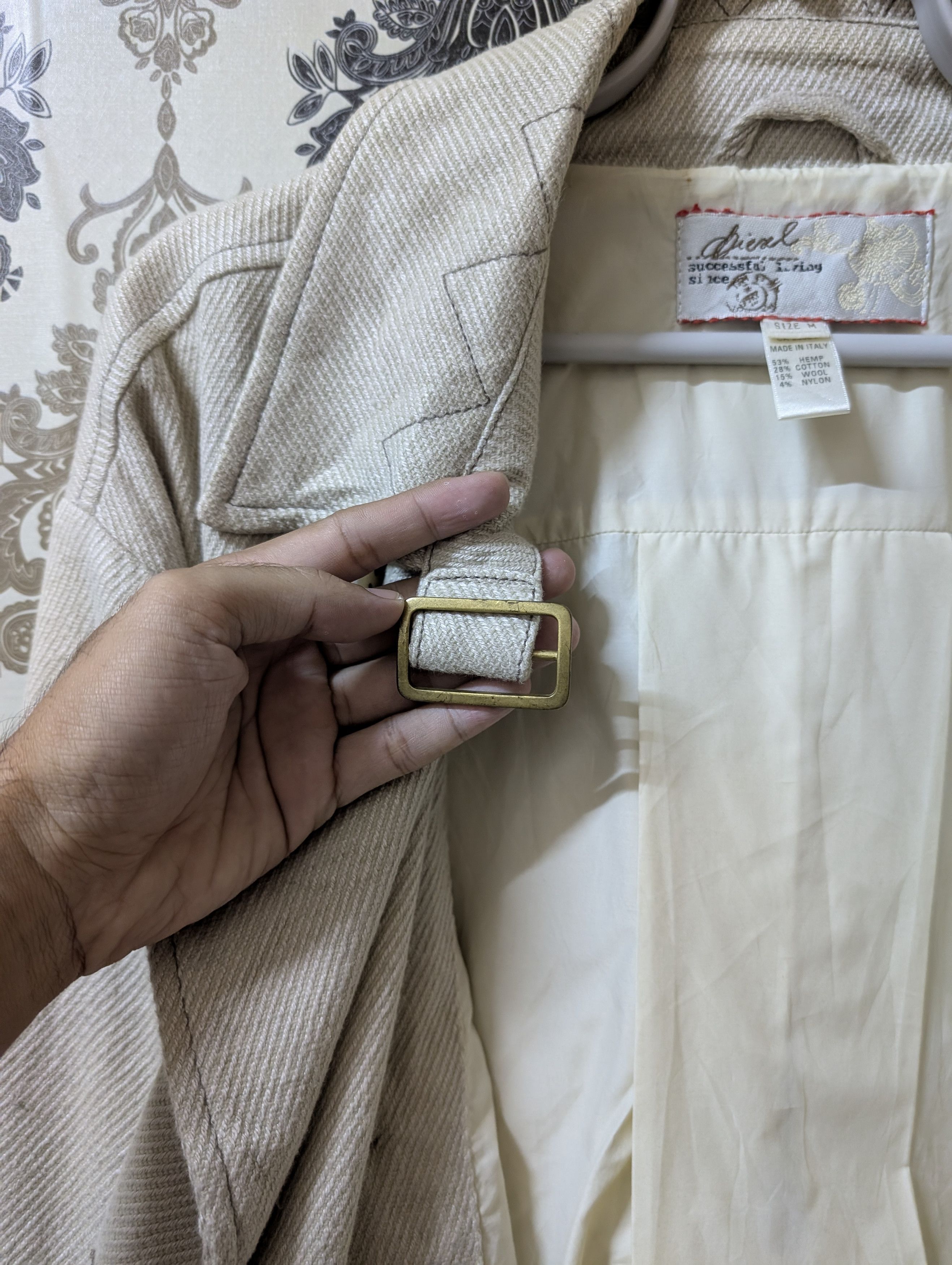 Diesel Vintage Diesel Artisanal Cotton Belted Jacket Wrap Coat Size M / US 6-8 / IT 42-44 - 9 Thumbnail