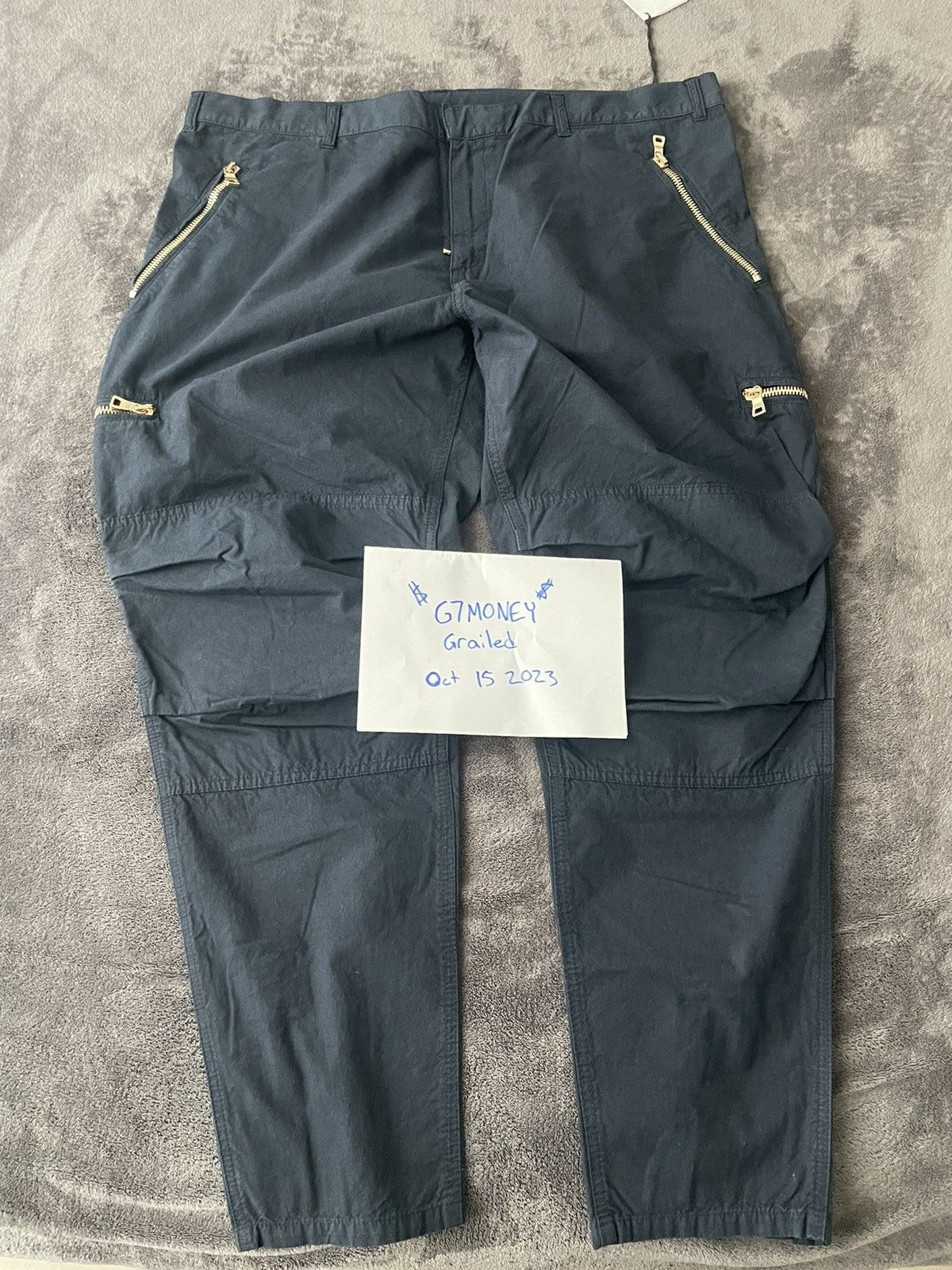 Image of Balmain Cargo Pants in Blue, Men's (Size 40)