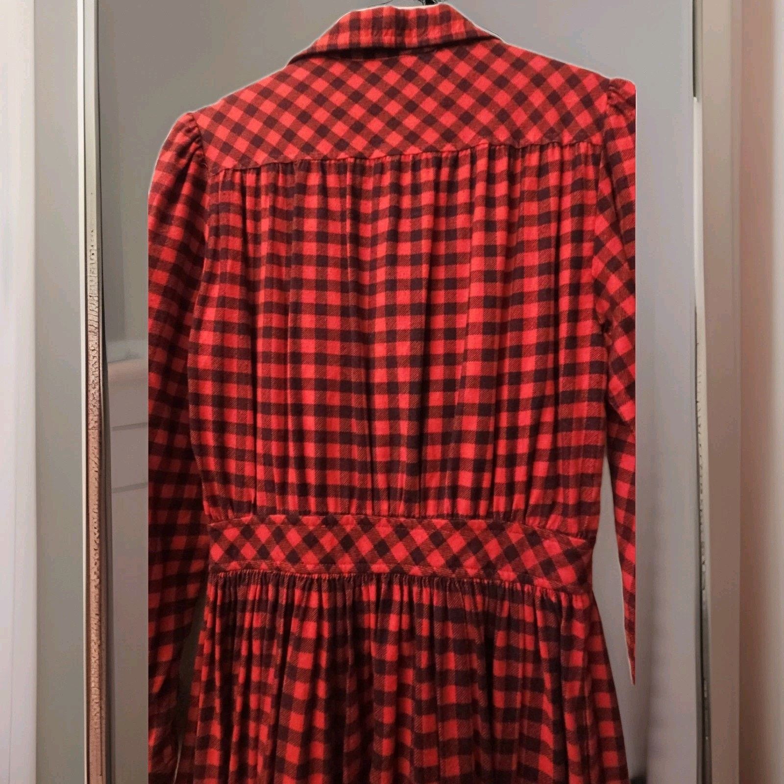 I. Magnin Vtg S.G. Gilbert I.magnin Plaid Button Cotton Shirt Dress Size M / US 6-8 / IT 42-44 - 4 Thumbnail