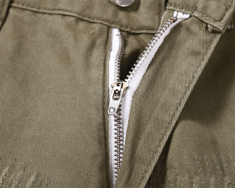 Japanese Brand Vibe Style Cargo Pants Mens Loose Solid Color Size US 35 - 3 Thumbnail