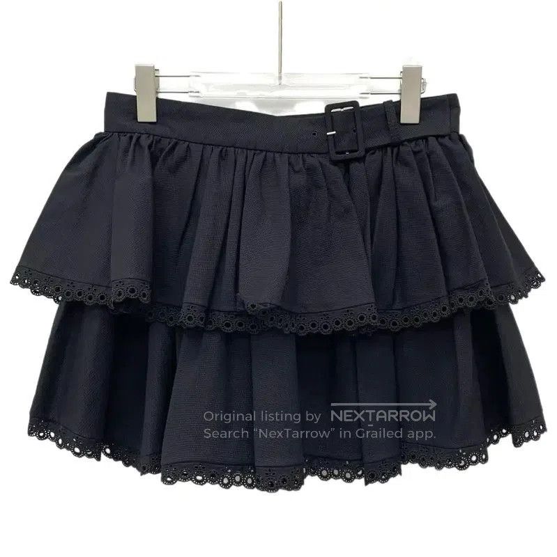 Alexander McQueen Alexander McQueen Black Cotton Ruffled Skirt . Size 26" / US 2 / IT 38 - 1 Thumbnail