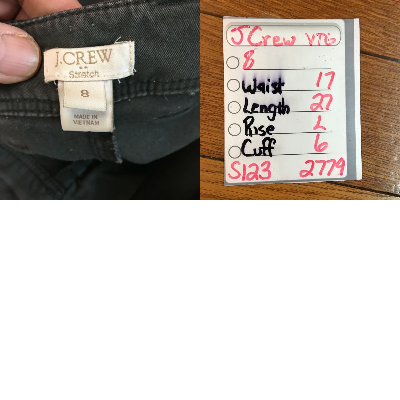 J.Crew VINTAGE J.CREW Pants Skinny Black 8 Womens Flat Front Stretch Casual Black Size 8 Size 24" / US 00 / IT 34 - 8 Thumbnail