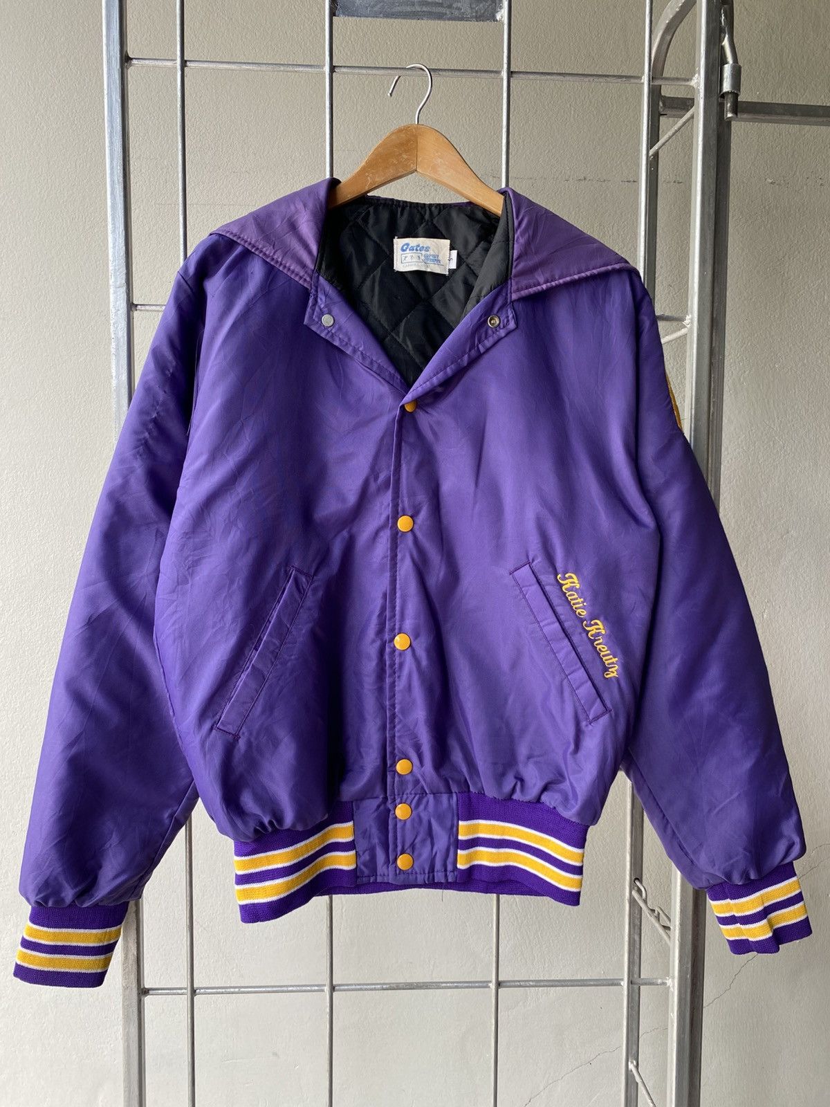 Gates Sport Hoppe Purple Jacket with Yellow Lettering