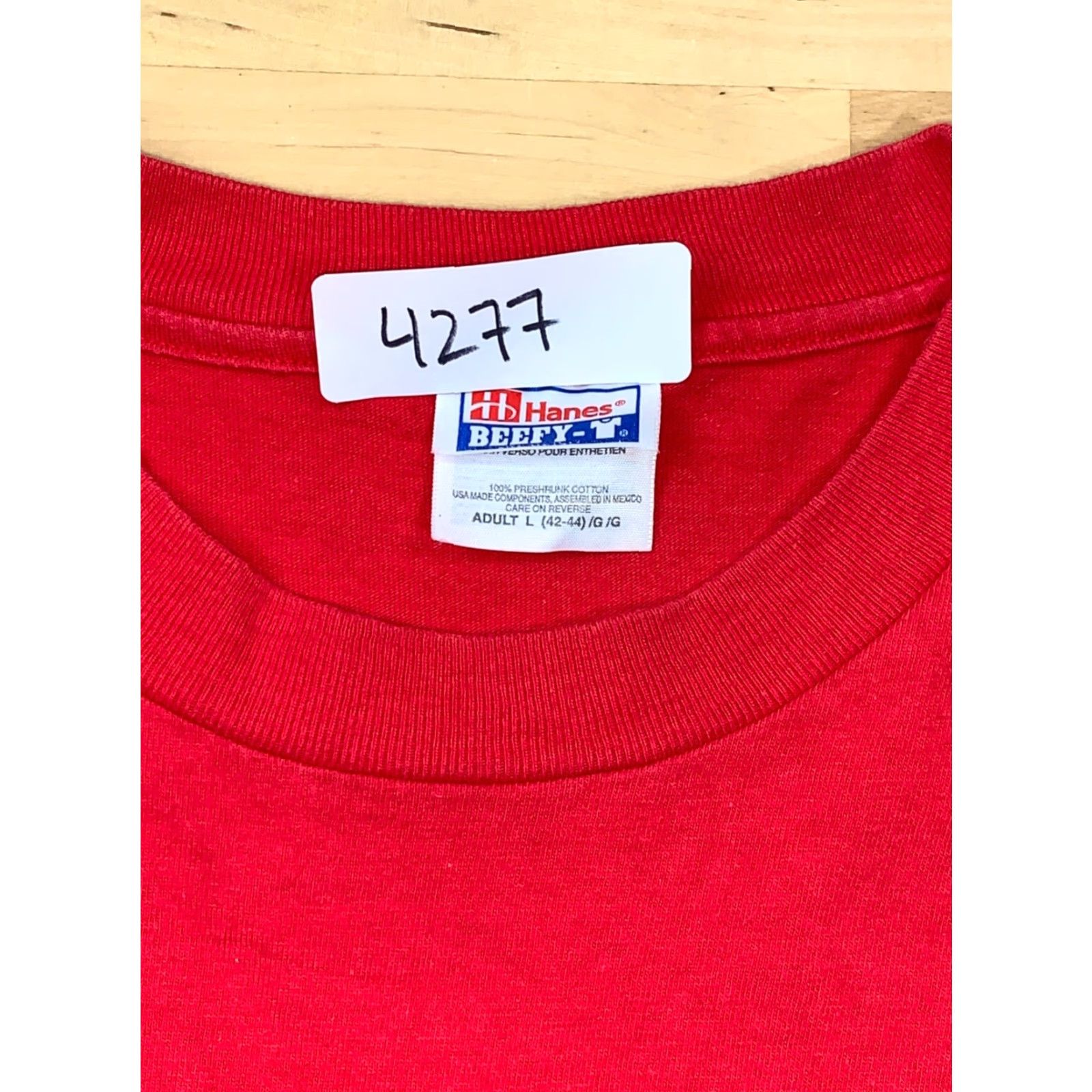 Hanes VINTAGE Zinfandel Advocates & Producers ZAP T Shirt L Red Wine Vineyard 4277 Hanes Beefy-T Mens Shirt Red 90s USA Wine Vineyard Hanes Beefy-T Size US L / EU 52-54 / 3 - 4 Thumbnail