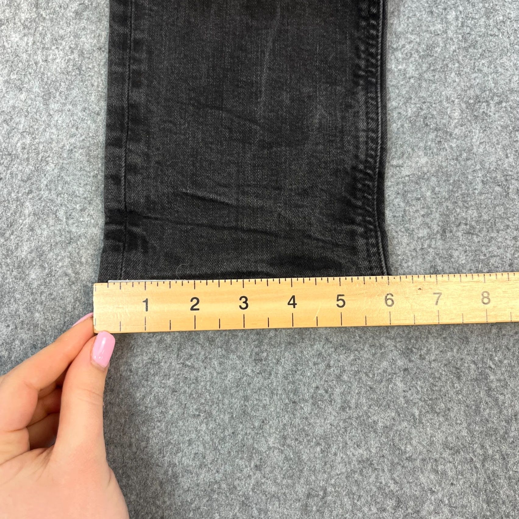 Tommy Hilfiger Tommy Hilfiger Mens Jeans Slim Fit 32 32 Dark Wash Black Stretch Faded Logo Jeans Size US 32 / EU 48 - 4 Thumbnail