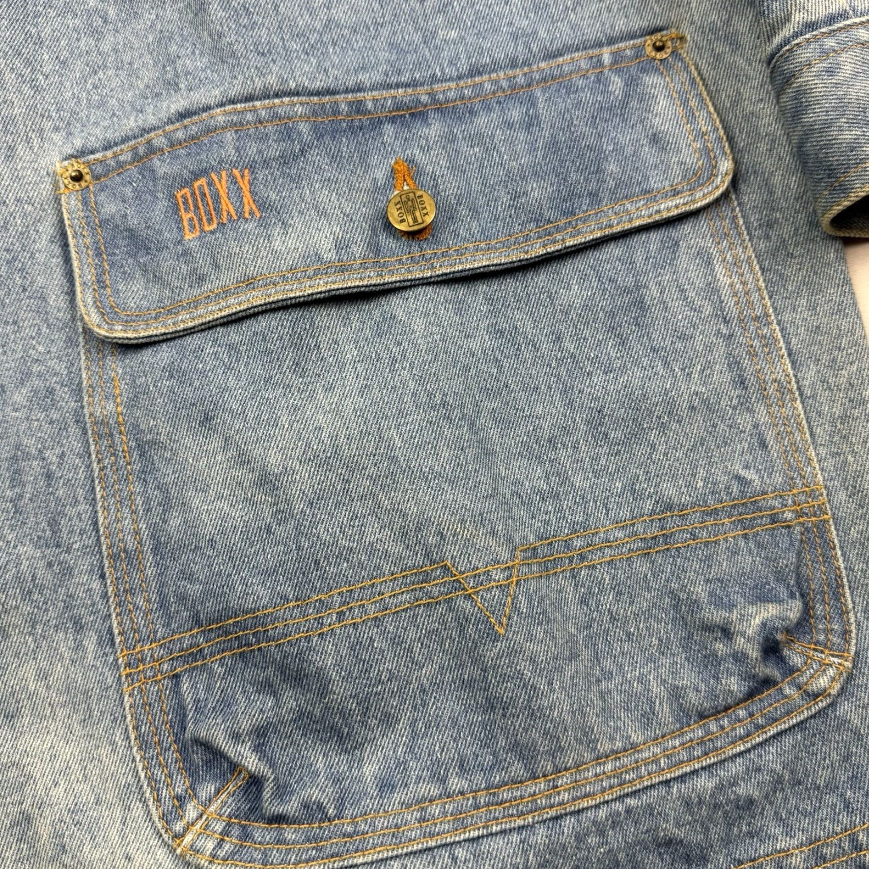 Denime VINTAGE Boxx Chore Coat Men L Blue Denim Relaxed 90s Hip Hop Y2K Concert/Age Classic Mens Size US L / EU 52-54 / 3 - 4 Thumbnail