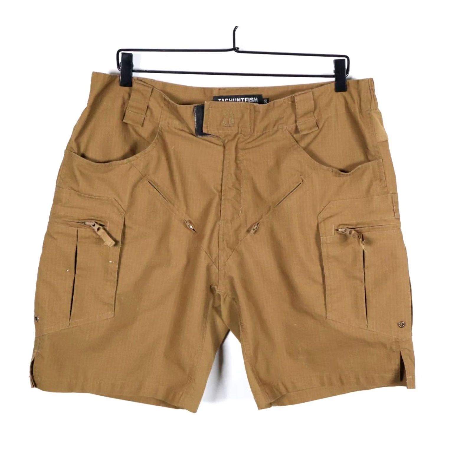 Vintage TacHuntFish Cargo Shorts Men's 36 x 8 Brown Tactical Outdoor Ripstop Bodpocket Zip Fly Rare Vintage? Size US 36 / EU 52 - 2 Thumbnail