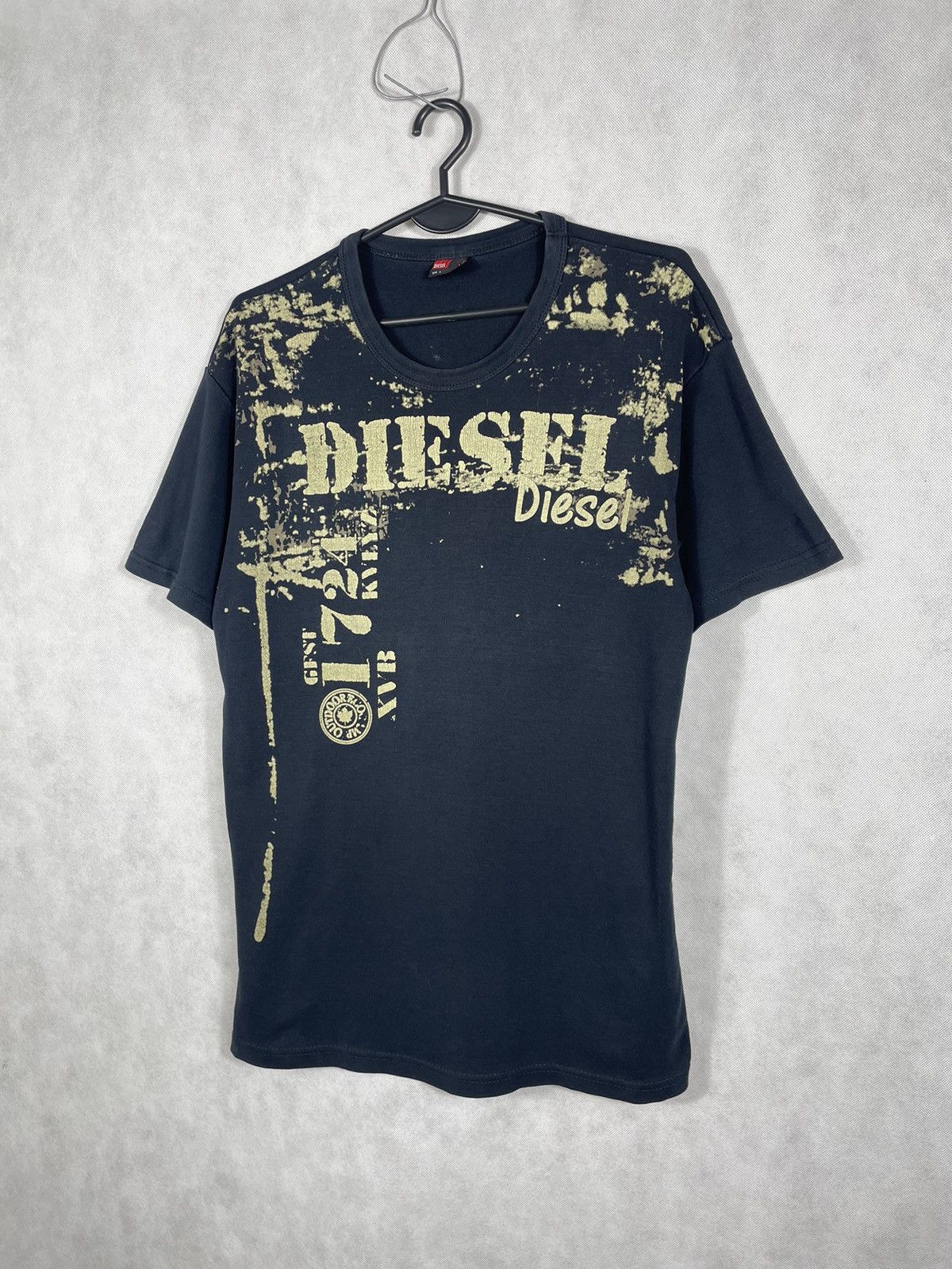 Diesel 🔥 Diesel Spell Out Big Logo Navy T-Shirt Vintage 90s Tee Size US M / EU 48-50 / 2 - 2 Thumbnail